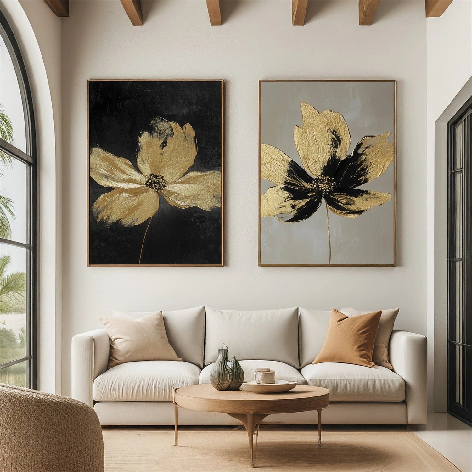 Abstract Flower And Tree Canvas Art Set of 2 #MF190