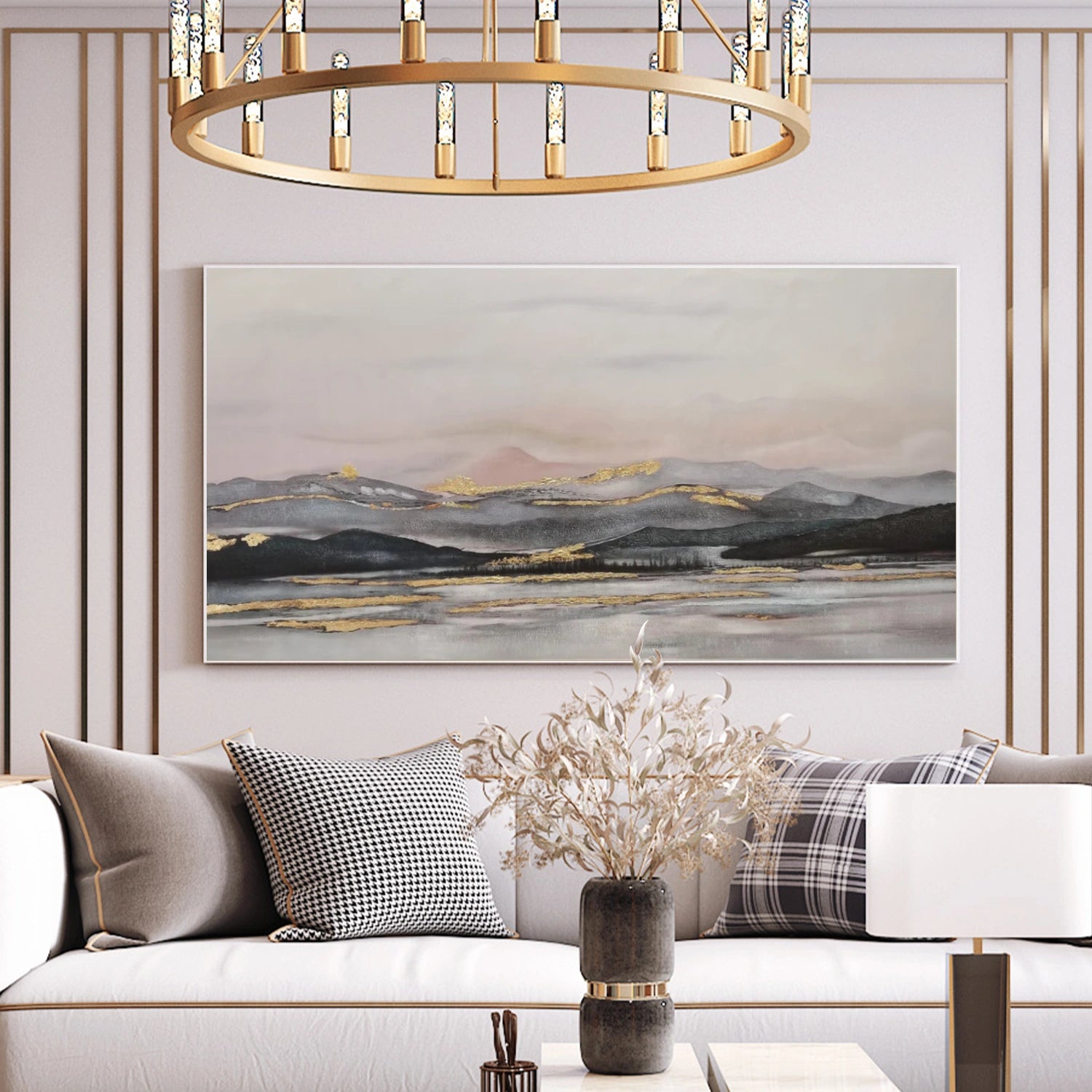 Abstract Mountain Canvas Art #BT044