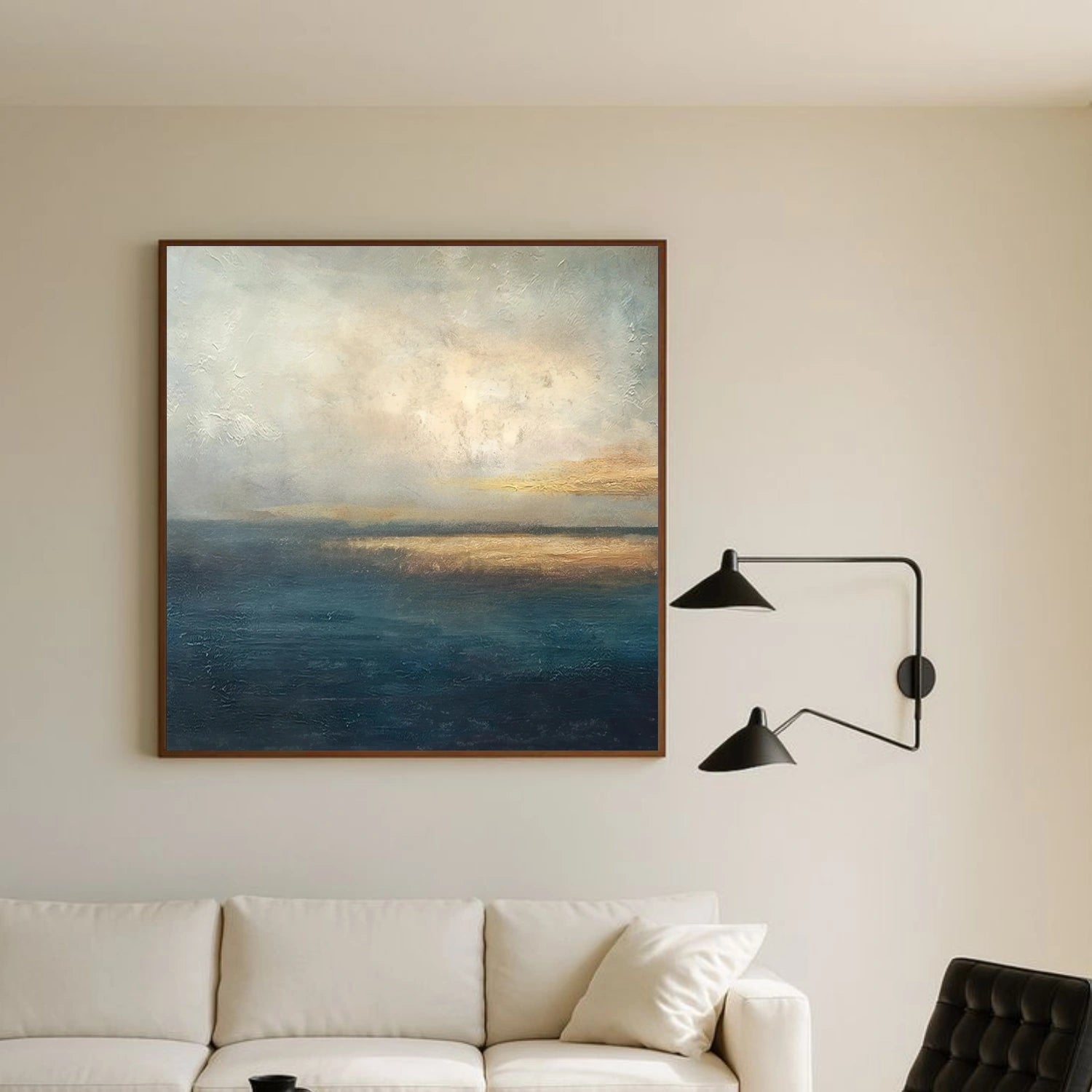 Blue and Gold Abstract Wall Art #VA211