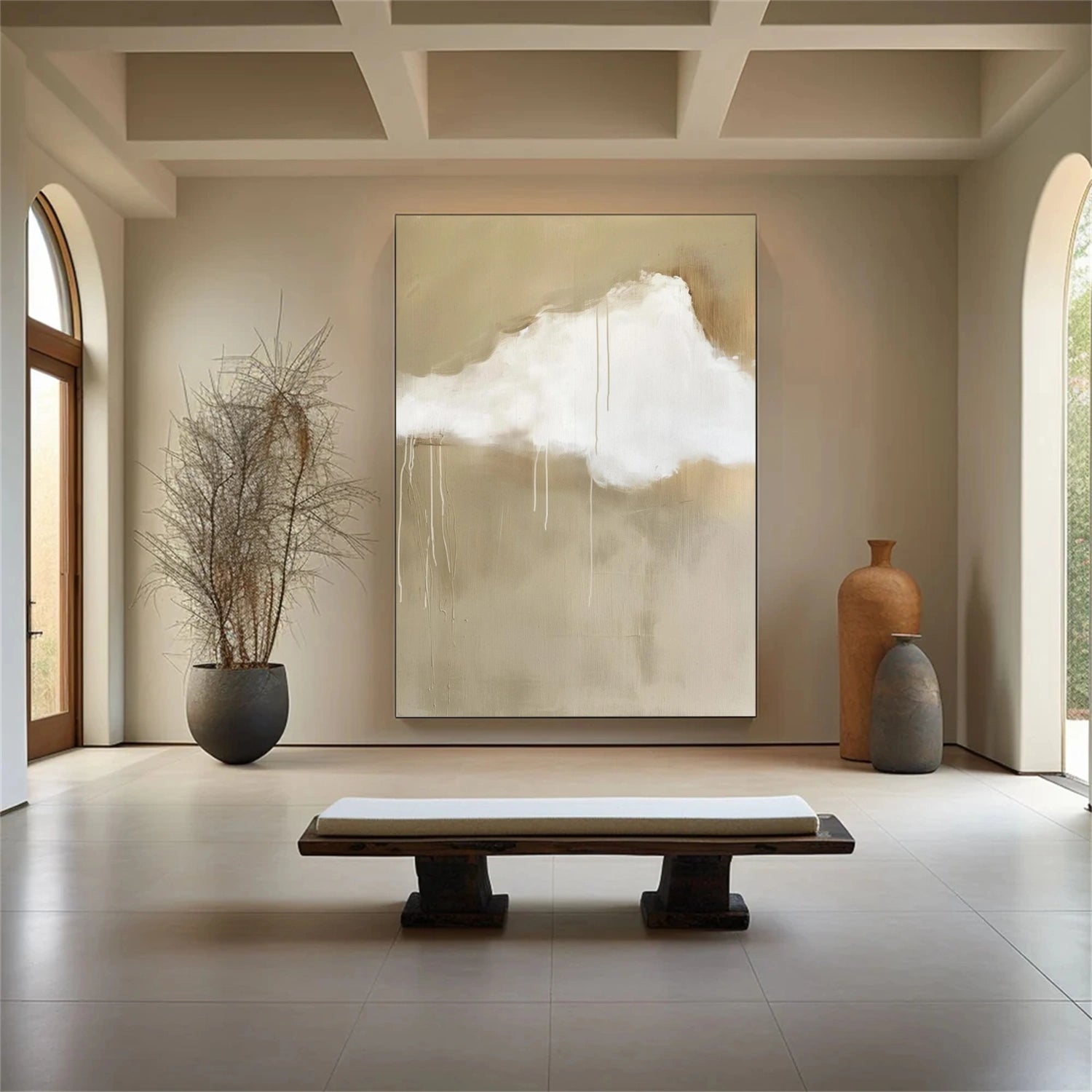 Minimalist Ocean And Sky Canvas Art #OC091