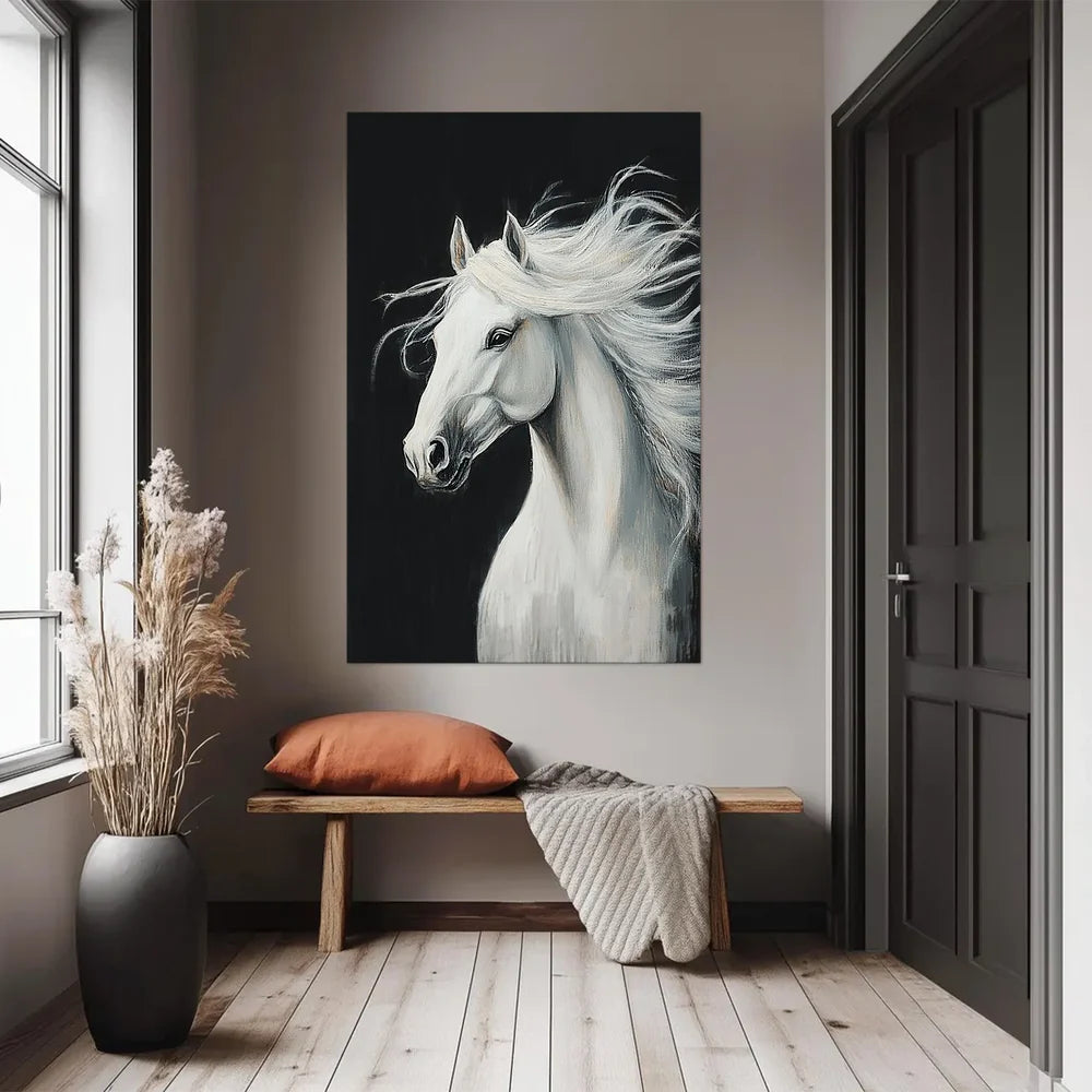 Abstract Animal Horse Canvas Art #DW071