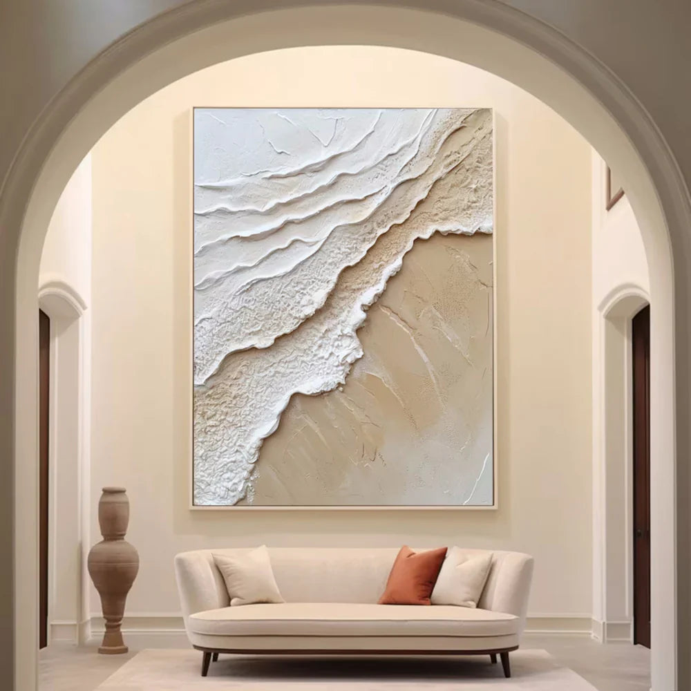 Minimalist Ocean And Sky Textured Canvas Art #OC006