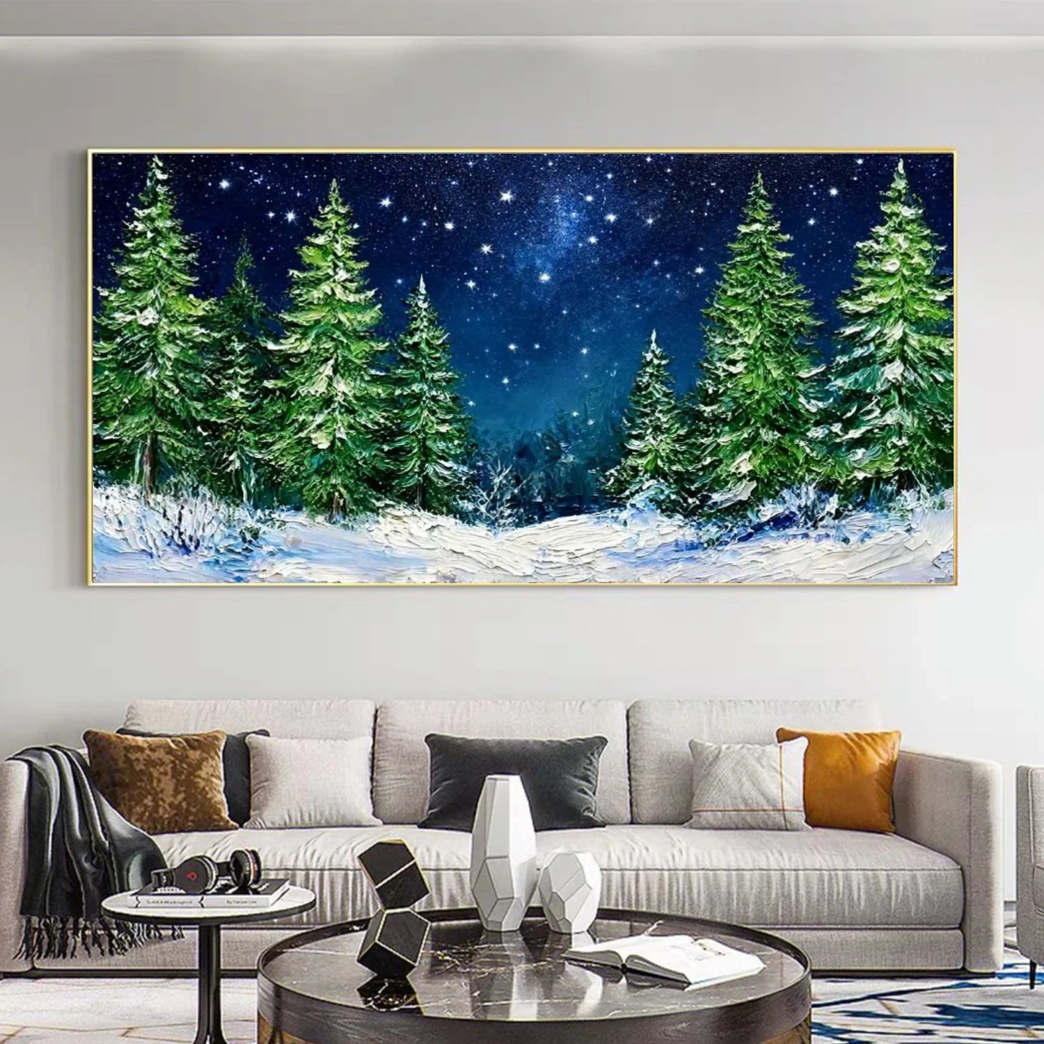 Abstract Flower And Tree Textured Canvas Art #MF108