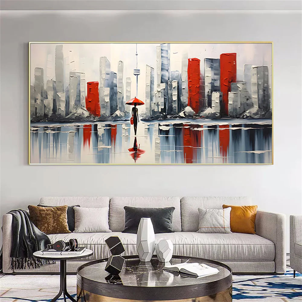 Abstract Urban Landscape Textured Painting #UL009