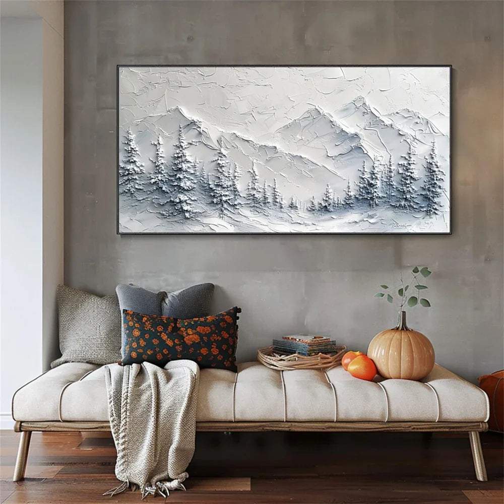 Abstract Mountain Textured Canvas Art #BT015