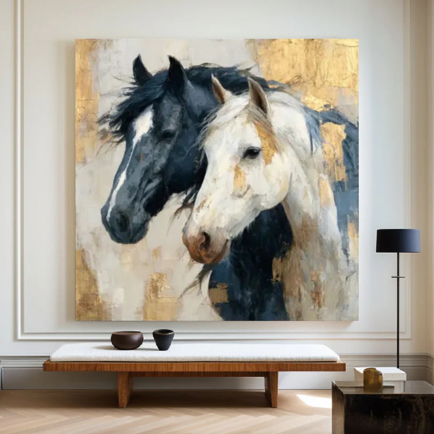 Abstract Animal Horse Canvas Art #DW075