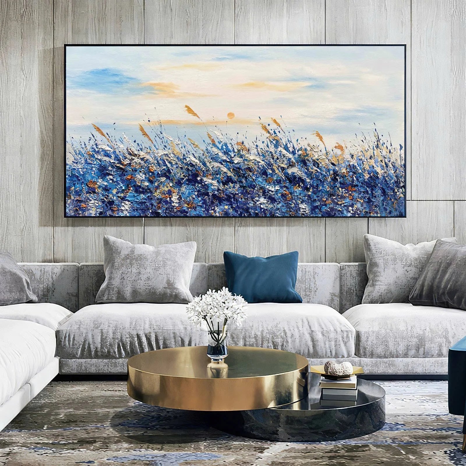 Abstract Flower And Tree Textured Canvas Art #MF034
