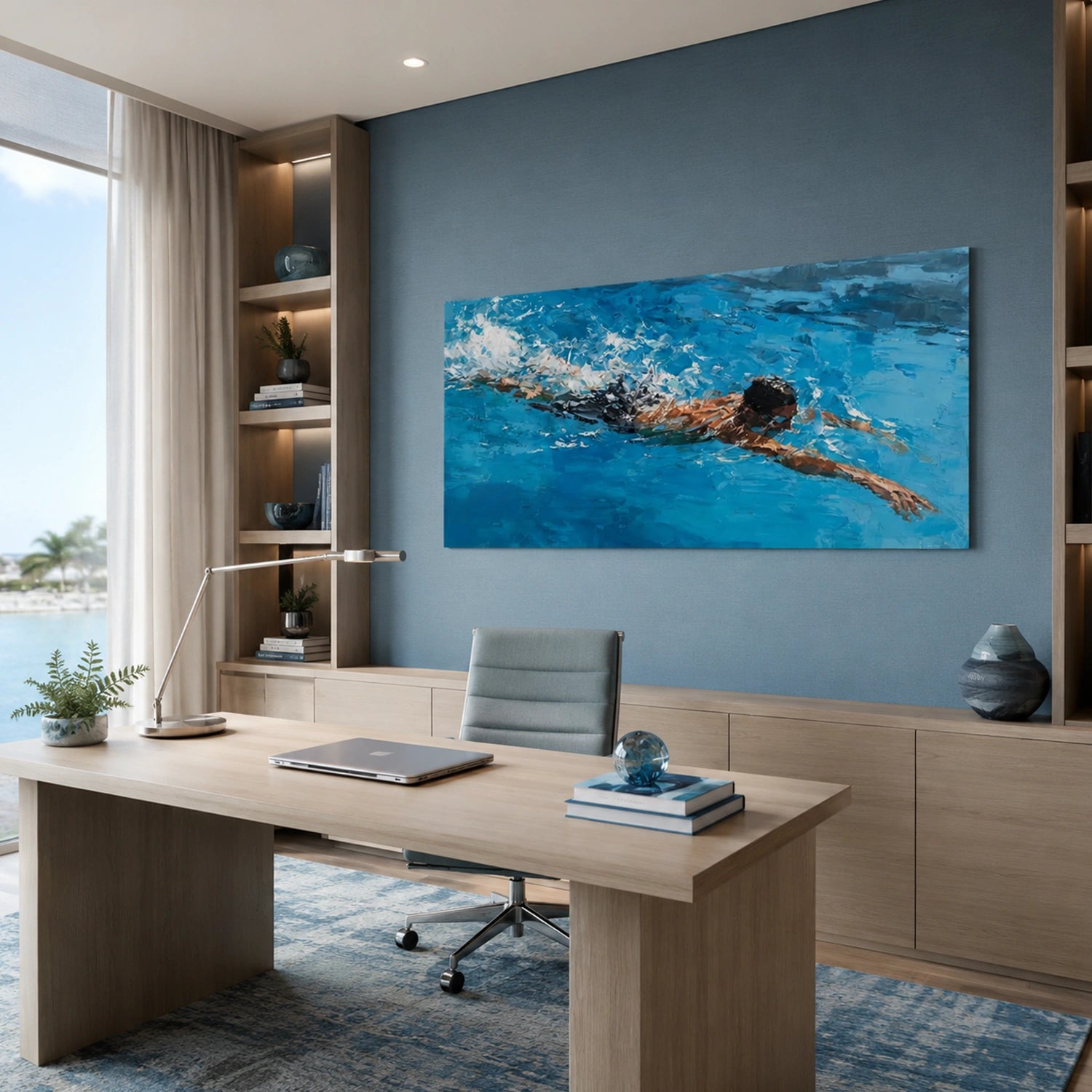 Swimming Sport Canvas Painting #PB101