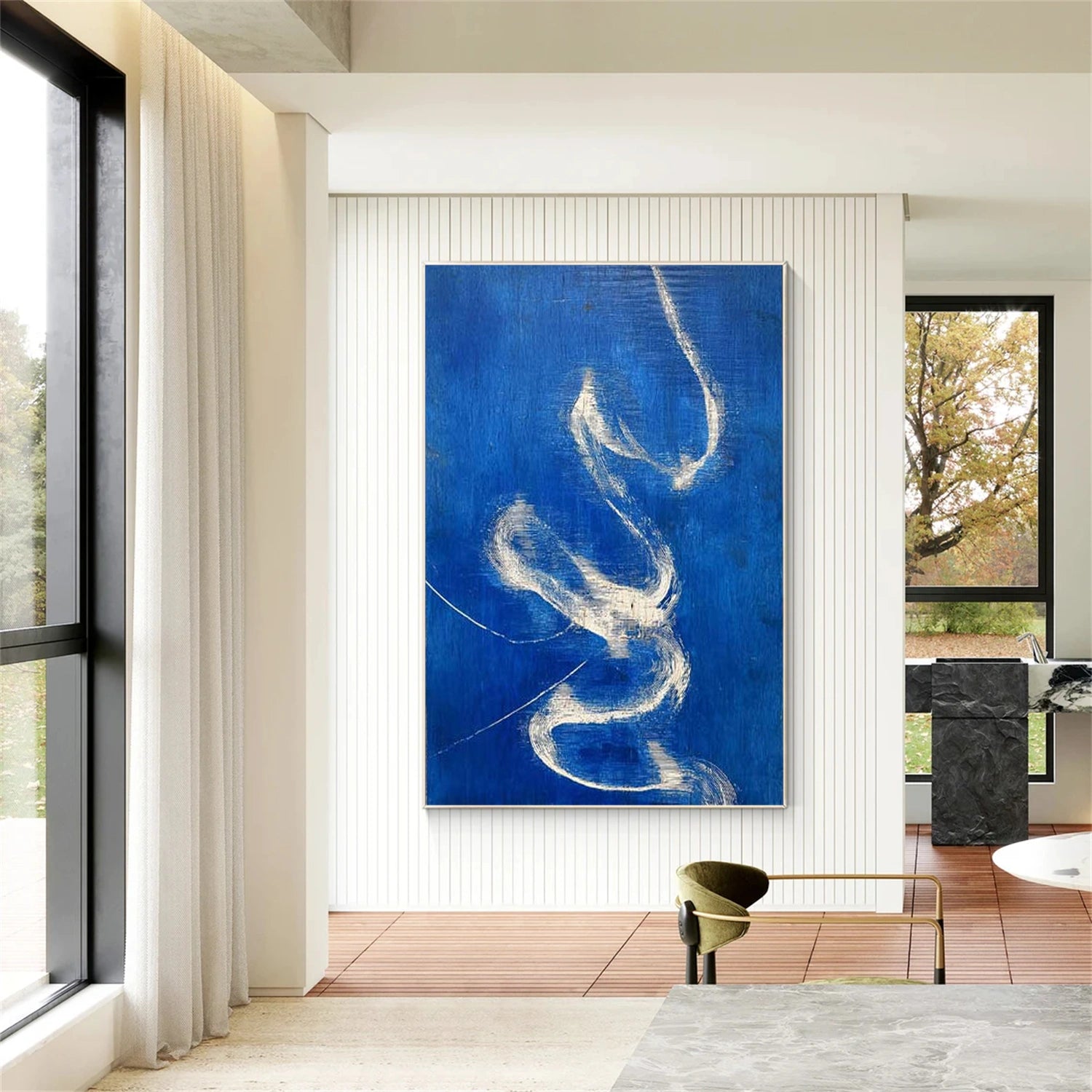 Blue Wabi Sabi Wall Art #VS214