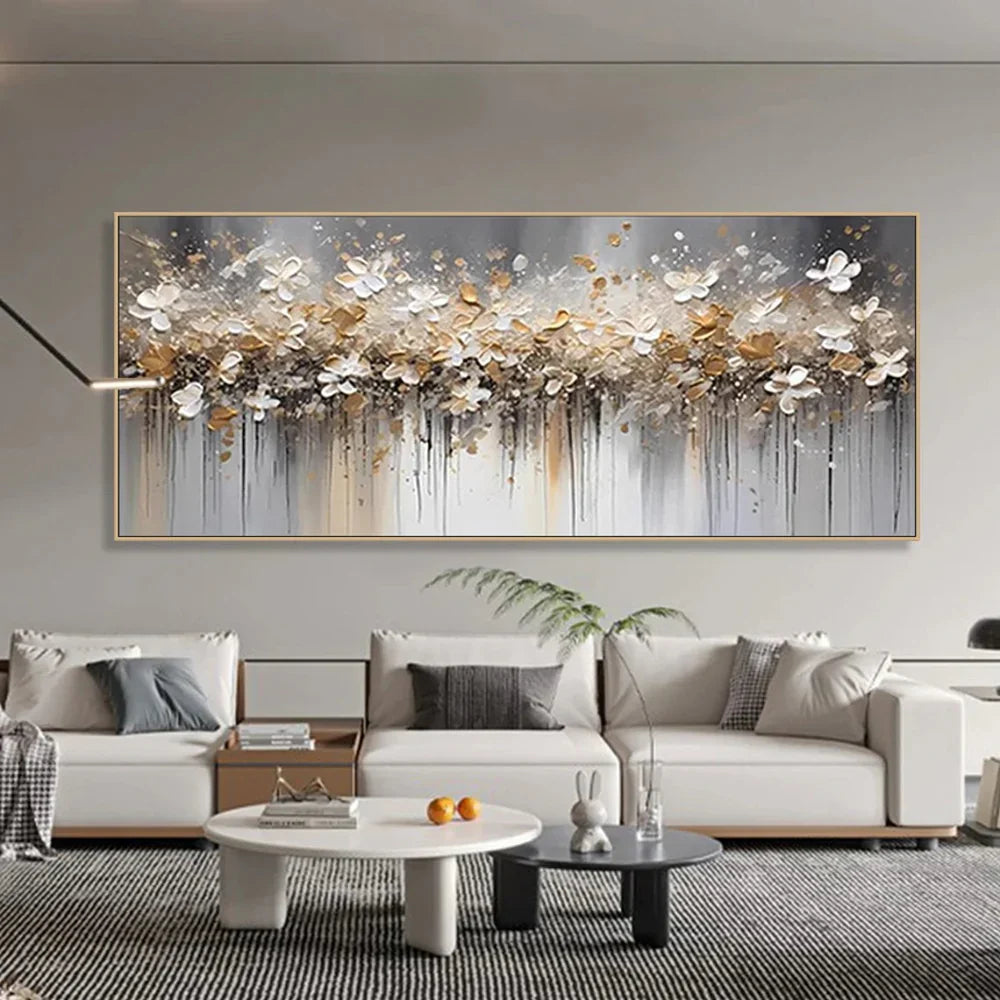 Abstract Flower And Tree Textured Canvas Art #MF003