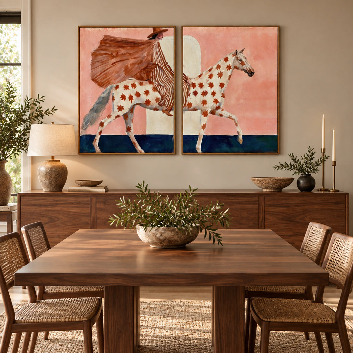 Western Figurative Art Set of 2 #AM147