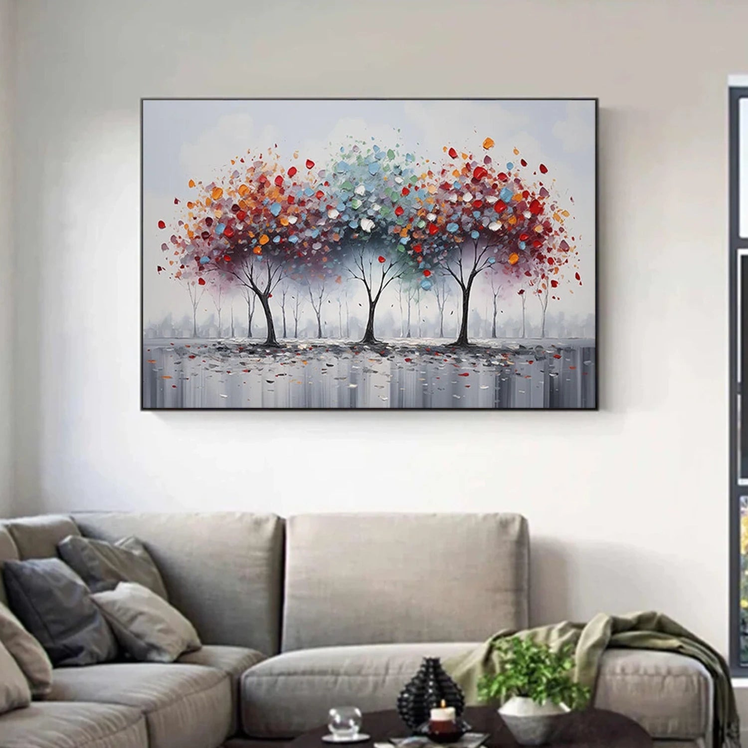 Abstract Flower And Tree Canvas Art #MF132