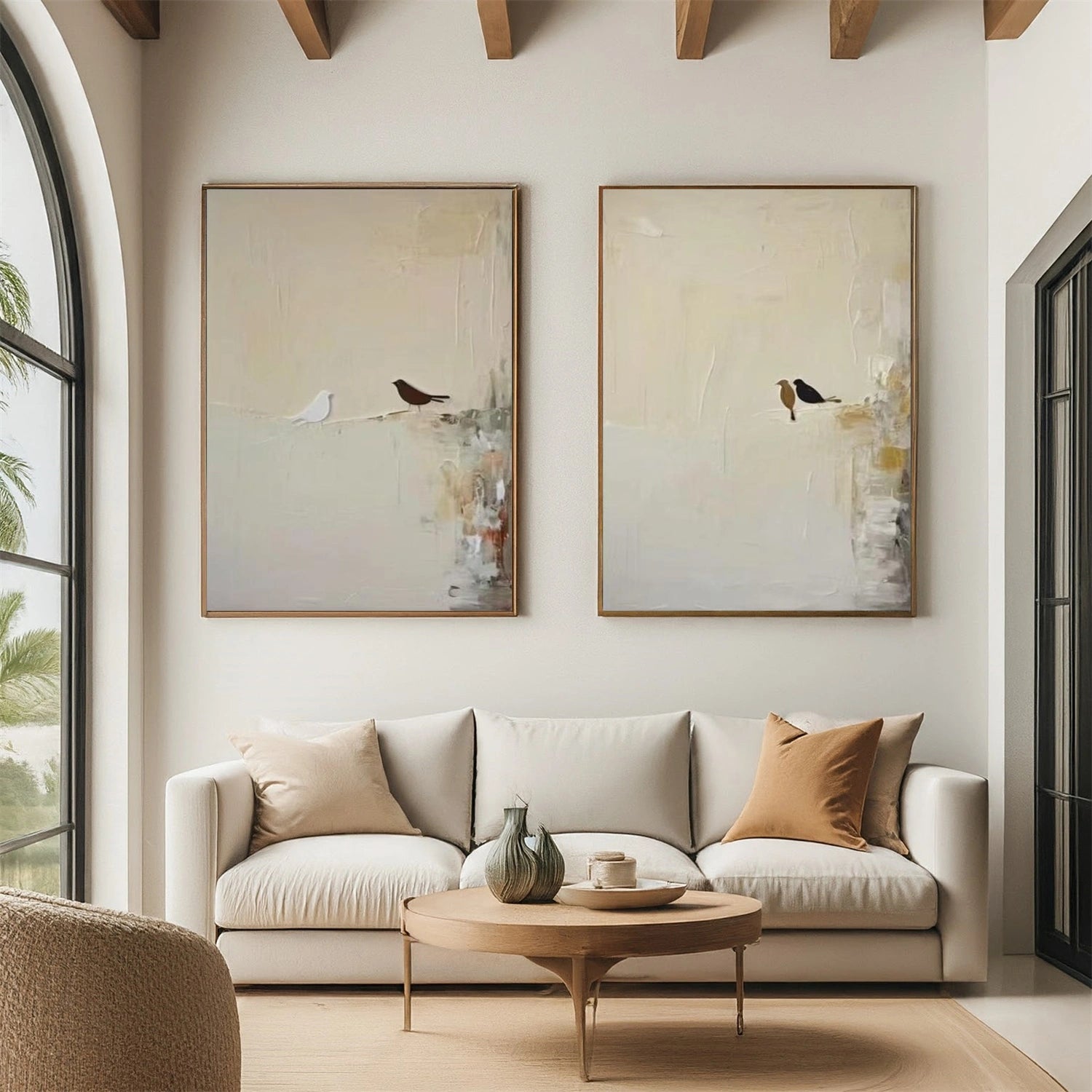 Abstract Animal Canvas Art Set of 2 #DW091