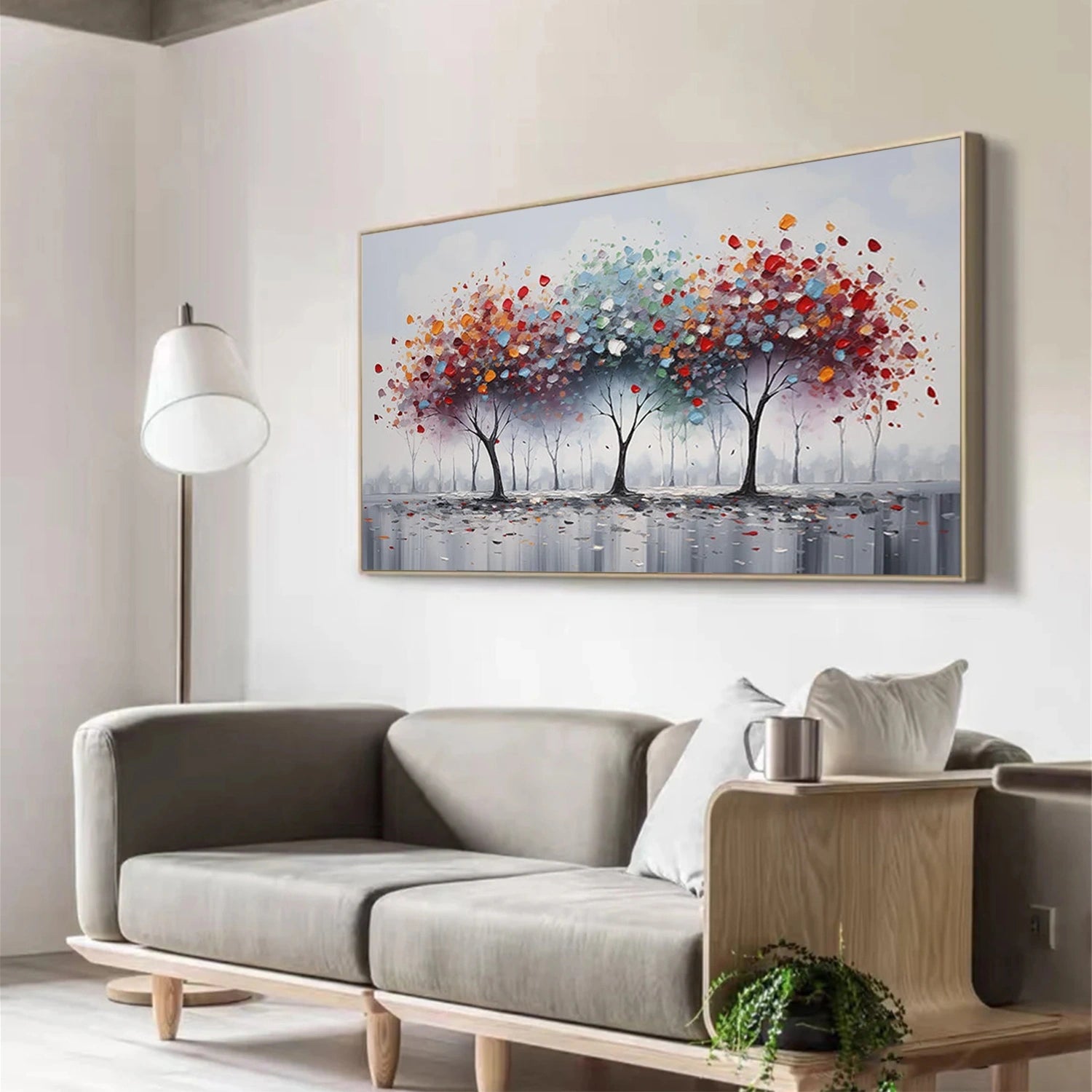 Abstract Flower And Tree Canvas Art #MF132