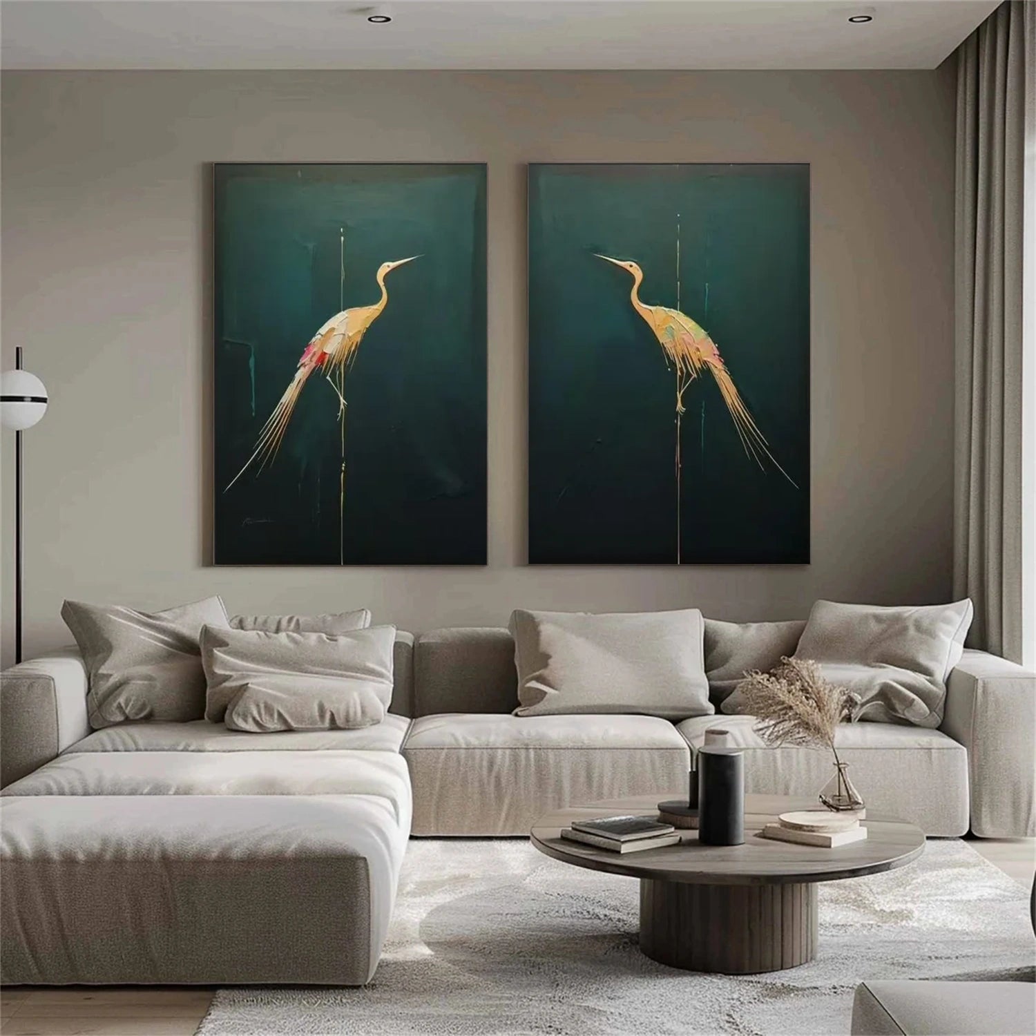 Abstract Animal Canvas Art Set of 2 #DW089