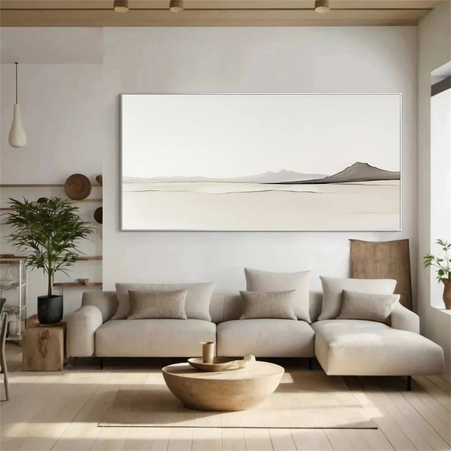White Minimalist Canvas Art  #WM105