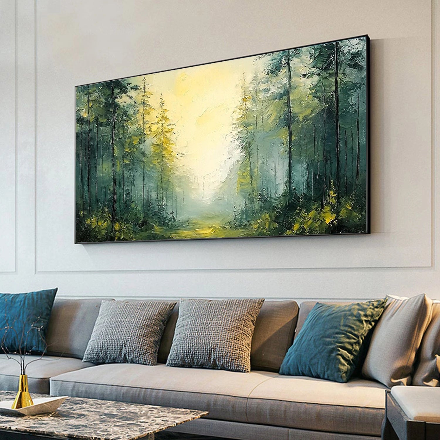 Abstract Flower And Tree Textured Canvas Art #MF133