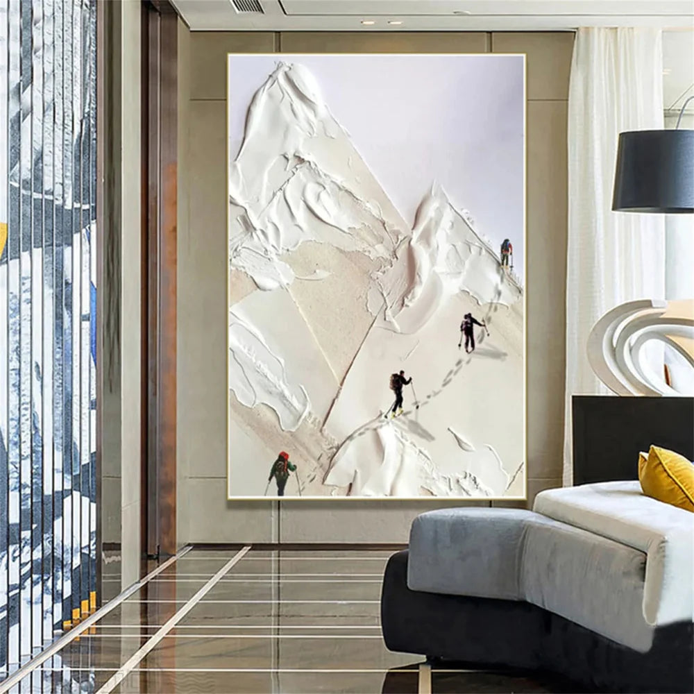 Climbing Sport Textured Canvas Painting #PB004