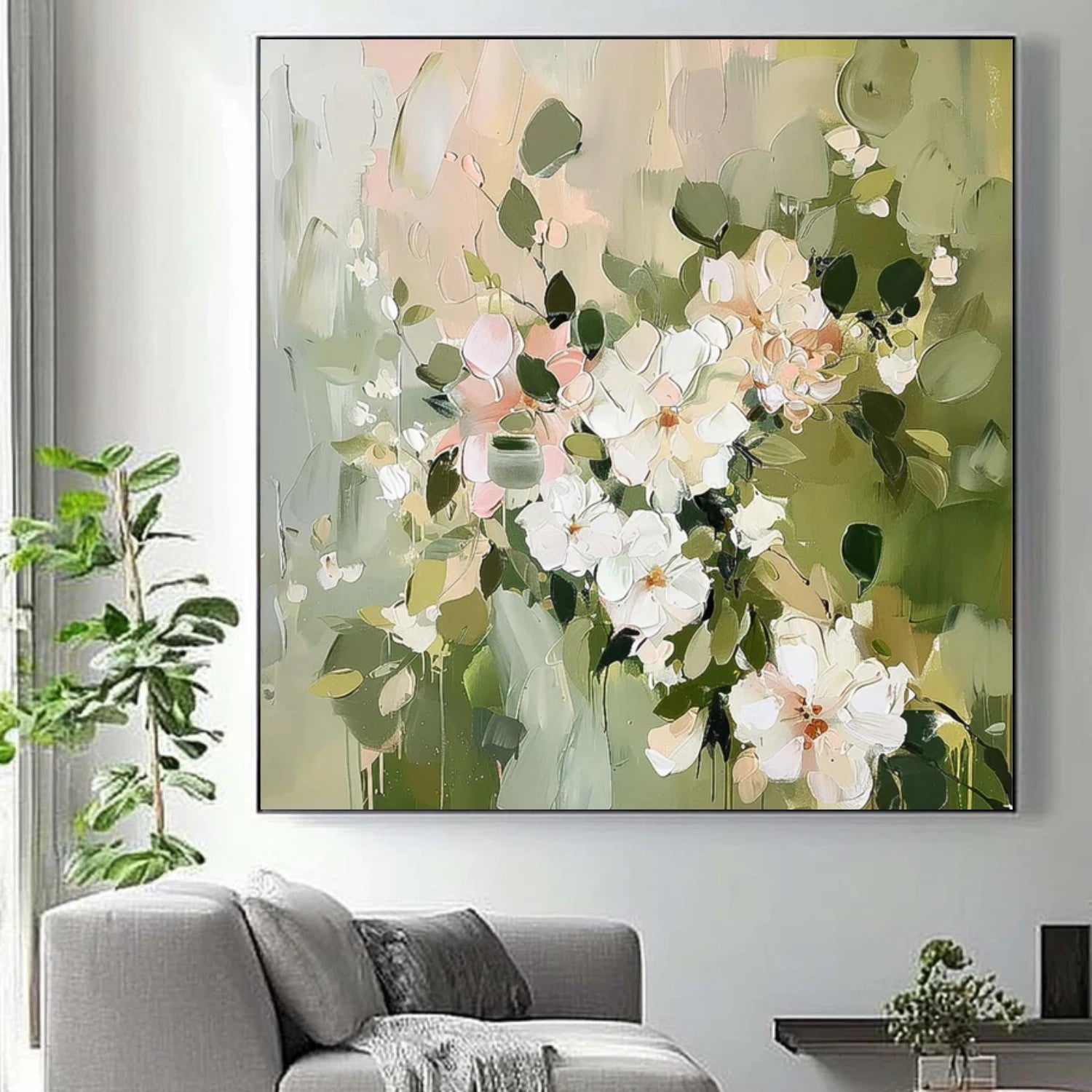 Abstract Flower And Tree Canvas Art  #MF155