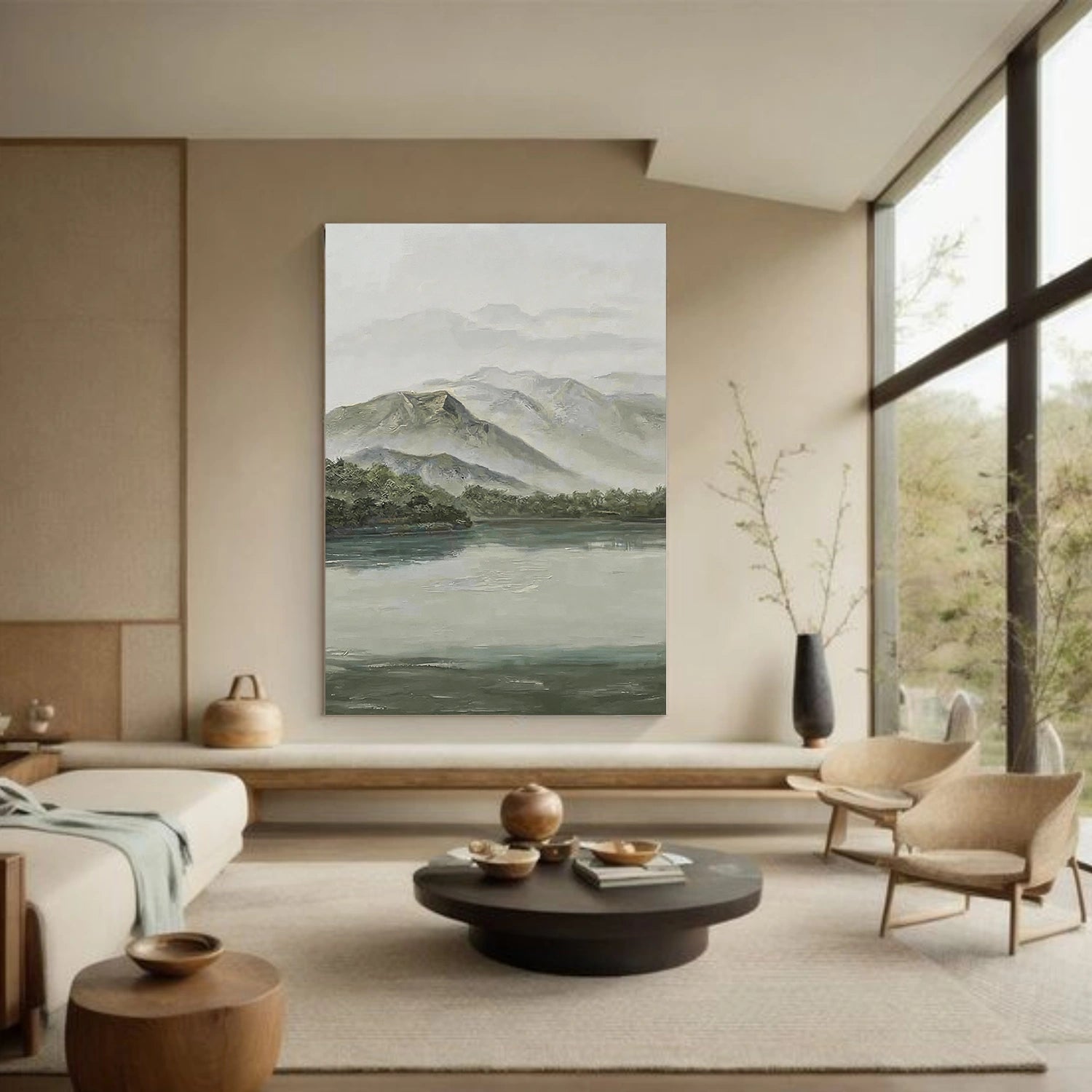 Abstract Mountain Canvas Art #BT099