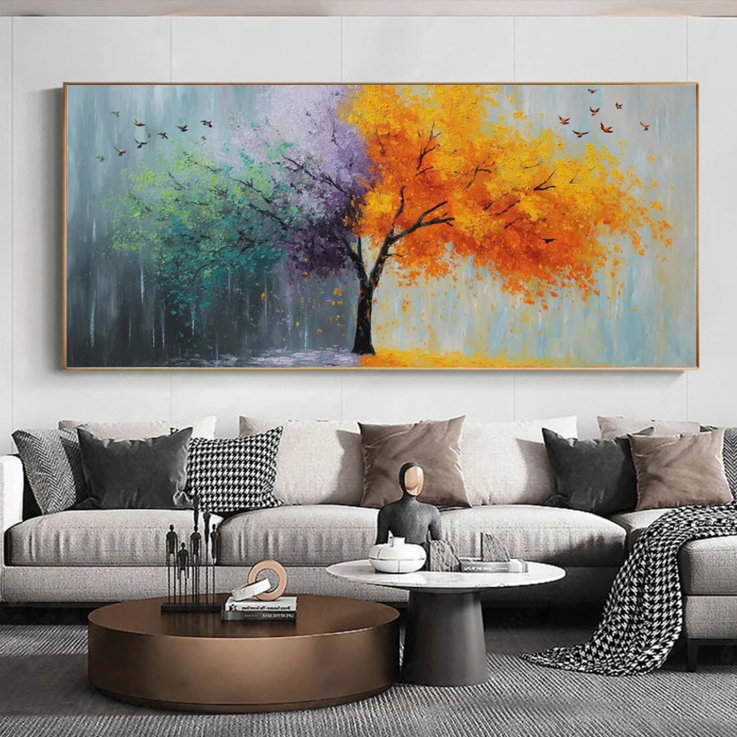Abstract Flower And Tree Canvas Art  #MF158