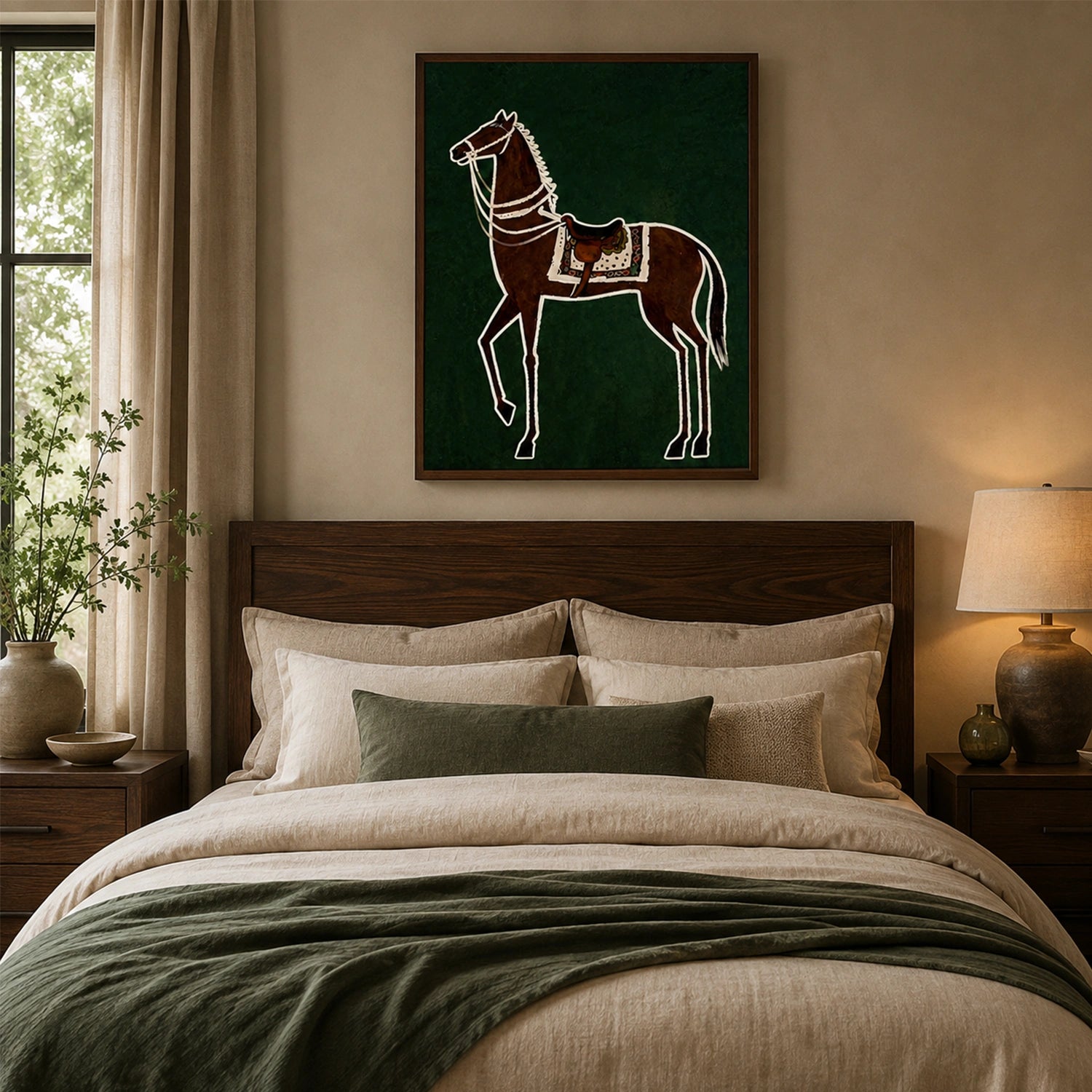 Abstract Animal Horse Canvas Art #DW156