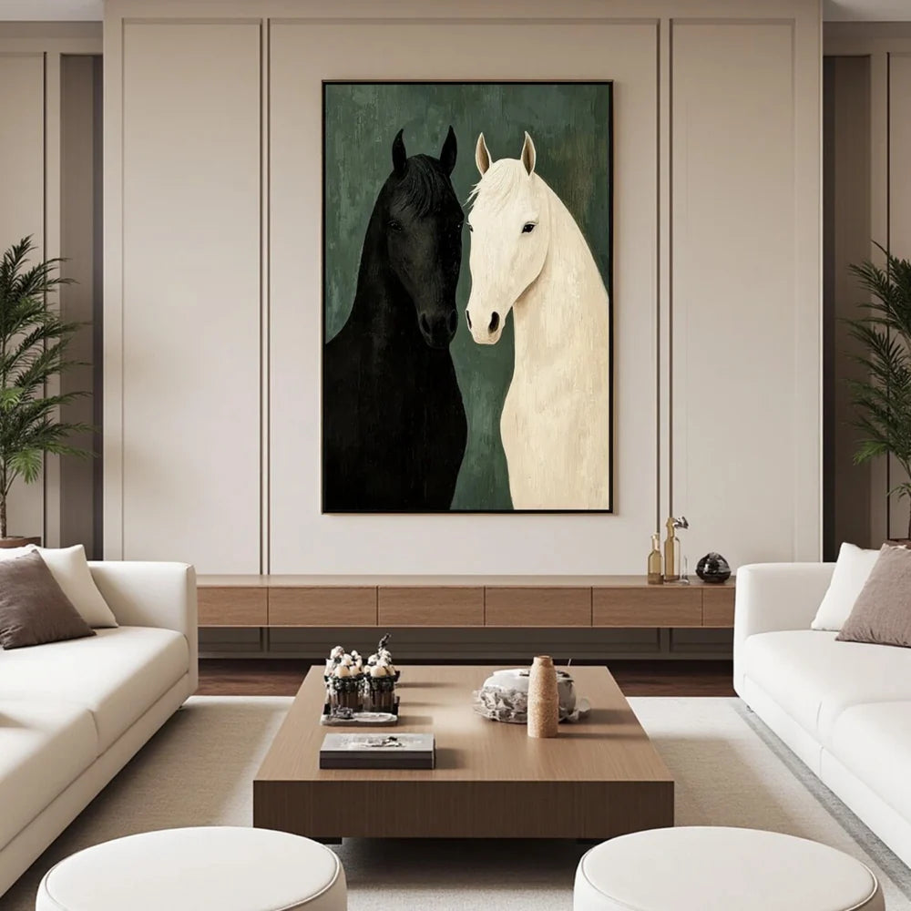 Abstract Animal Horse Canvas Art #DW026