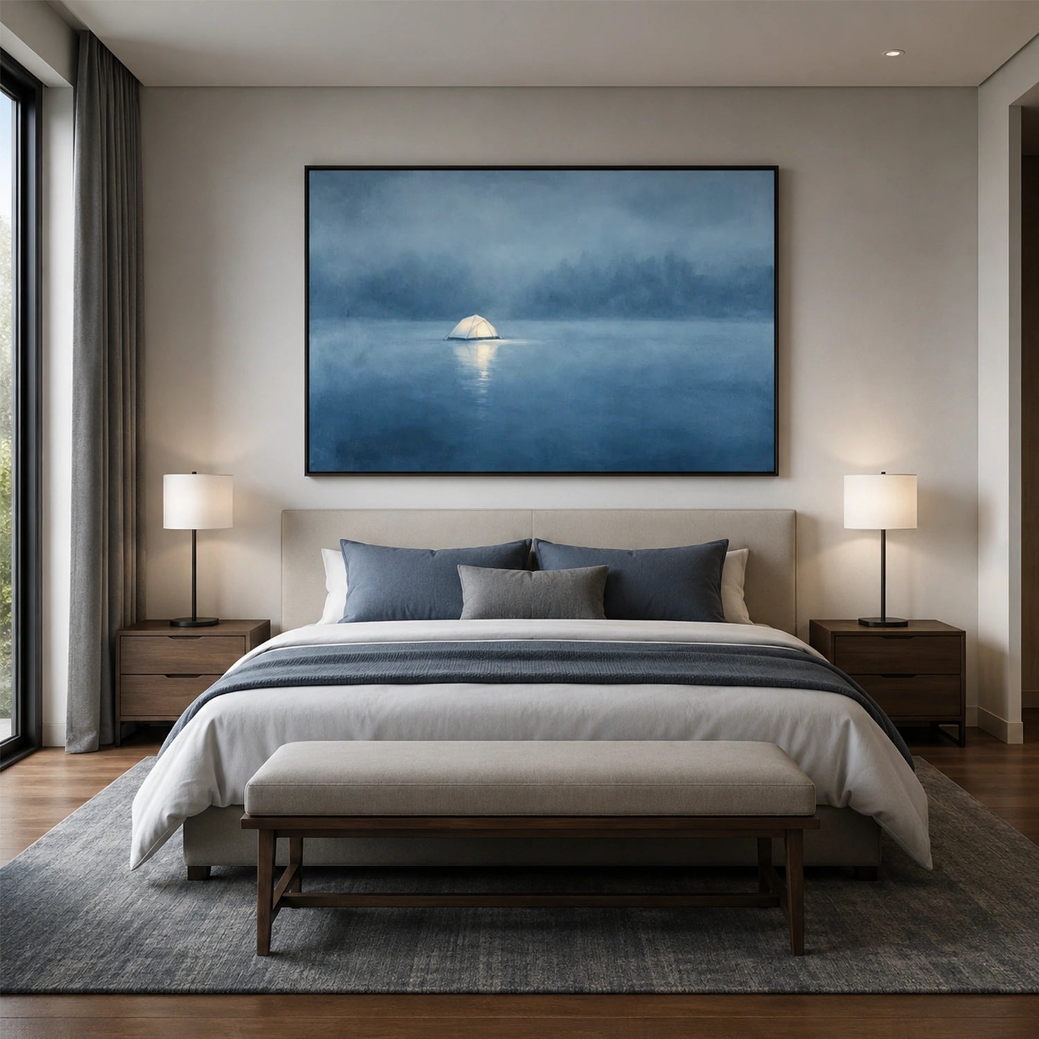 Abstract Ocean And Sky Canvas Art #OC216