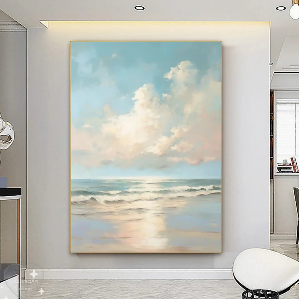 Abstract Ocean And Sky Canvas Art # OC030