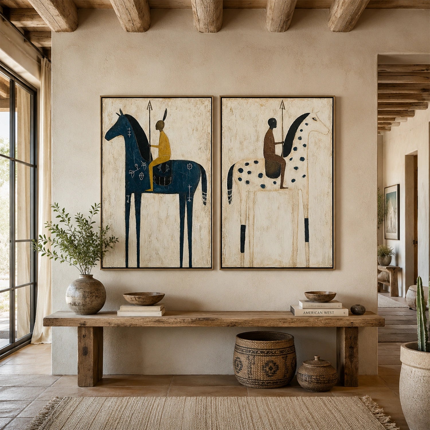 Western Figurative Art Set of 2 #AM115