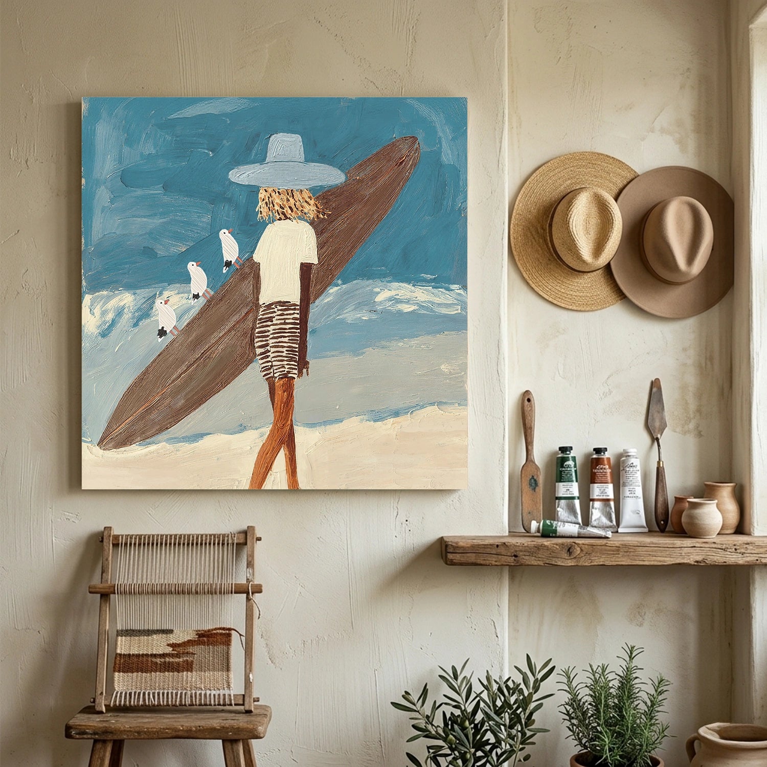 Surfing Sport Canvas Painting #PB093