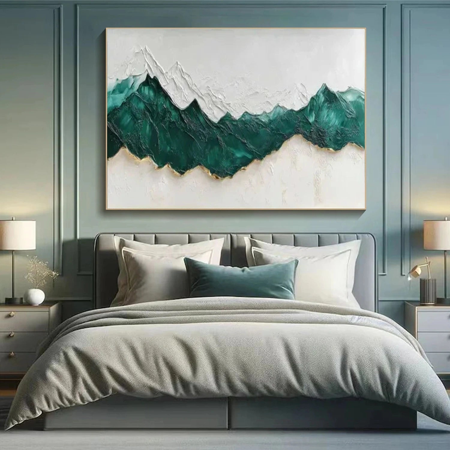 Abstract Mountain Textured Canvas Art #BT075