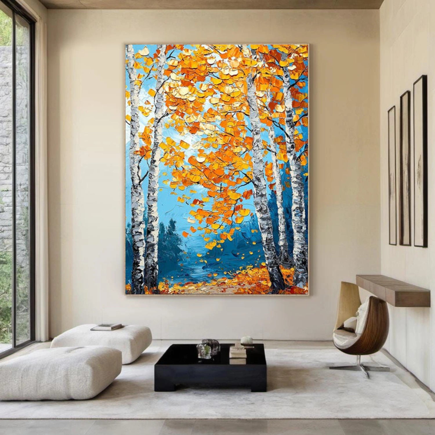 Abstract Flower And Tree Textured Canvas Art #MF171