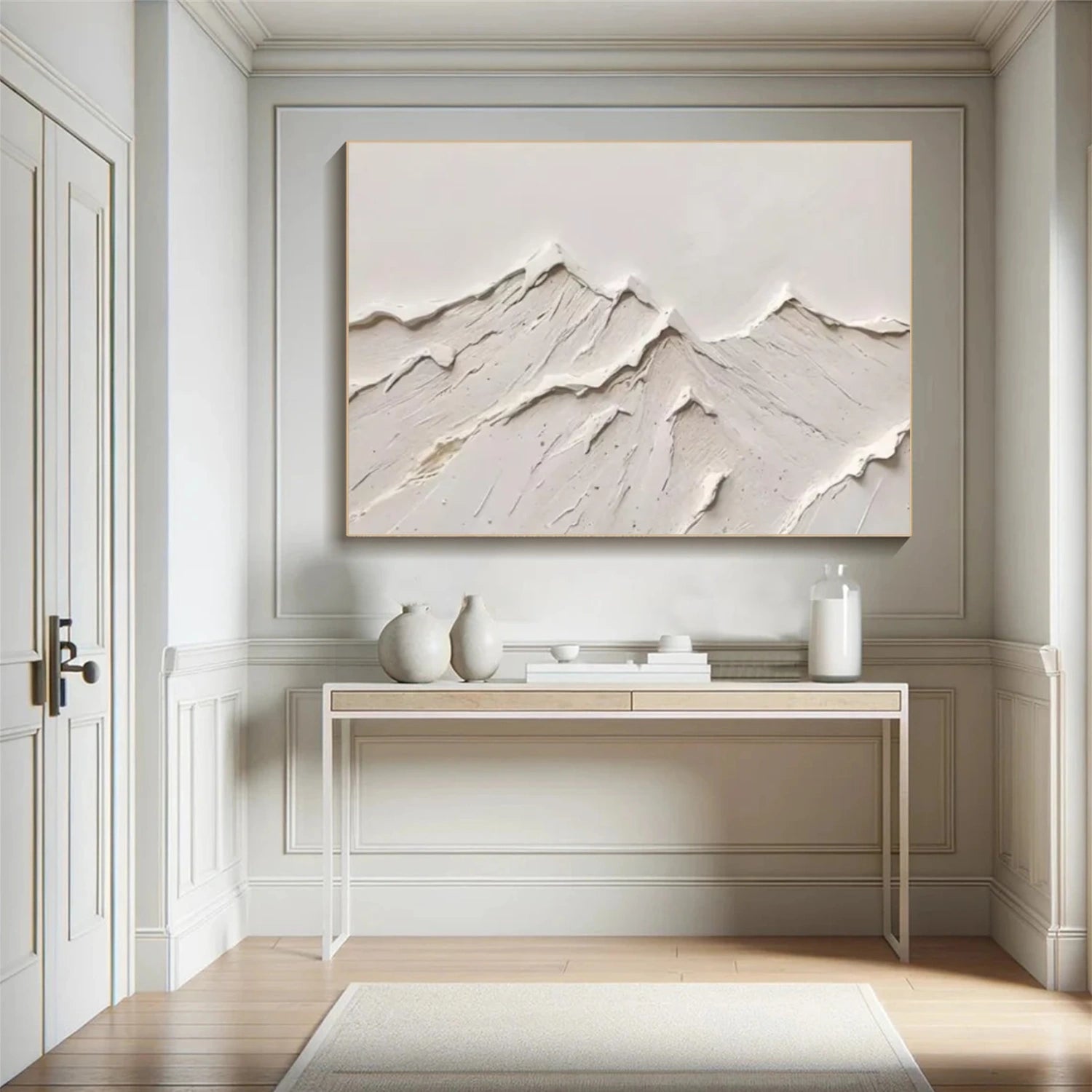 Minimalist Mountain Textured Canvas Art #BT073