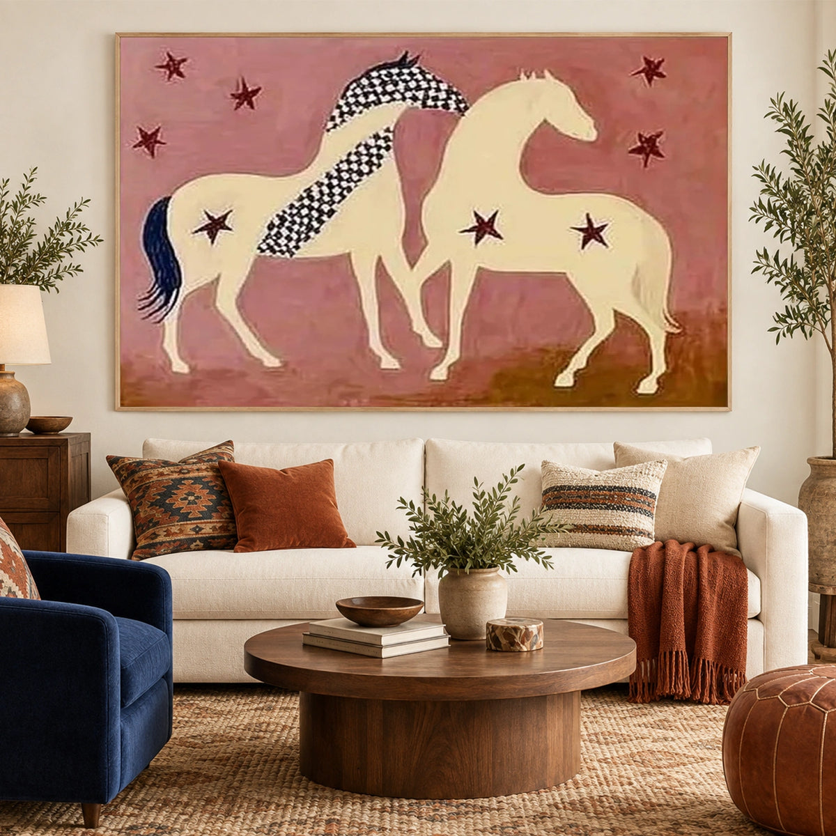 Abstract Animal Horse Canvas Art #DW168