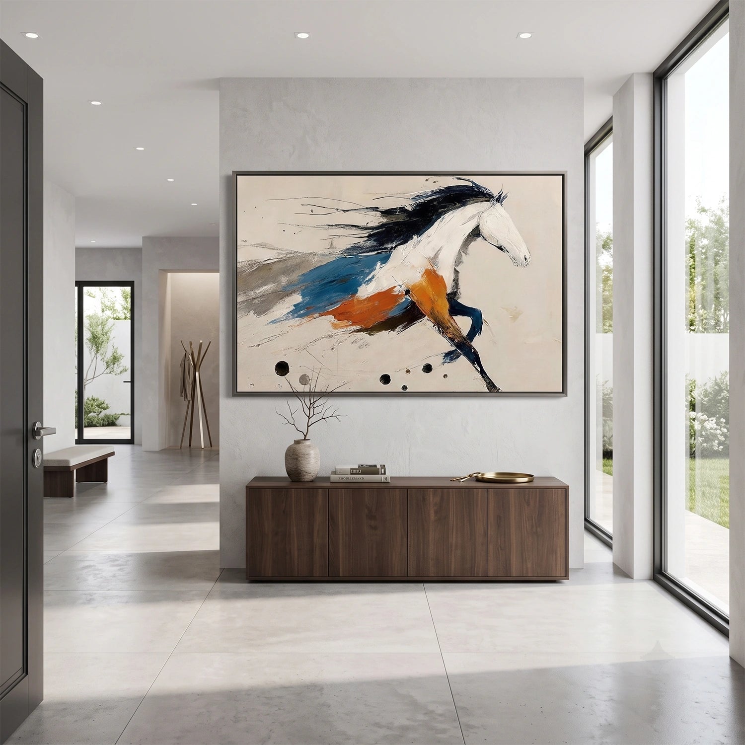 Abstract Animal Horse Canvas Art #DW147