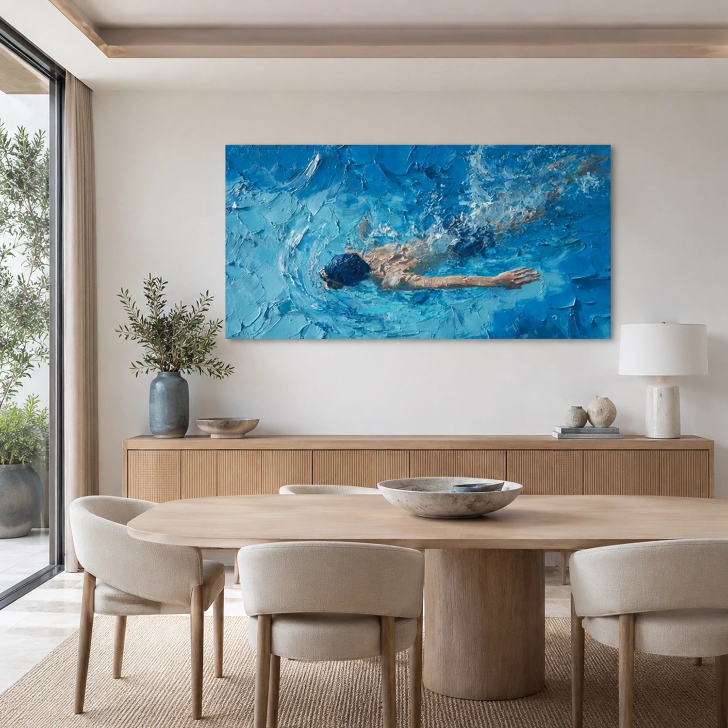 Swimming Sport Canvas Painting #PB098