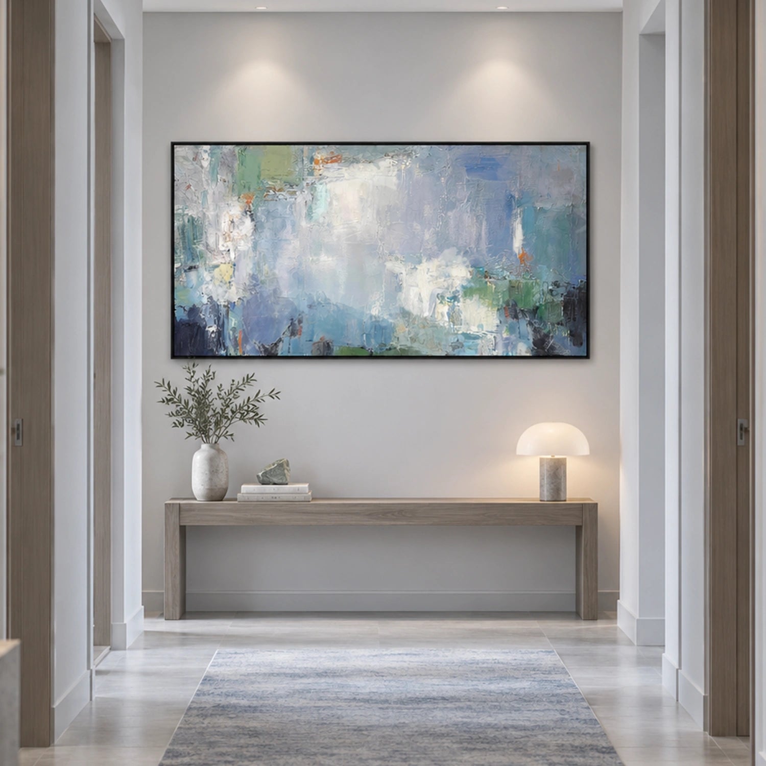 Blue Abstract Wall Art #VA342