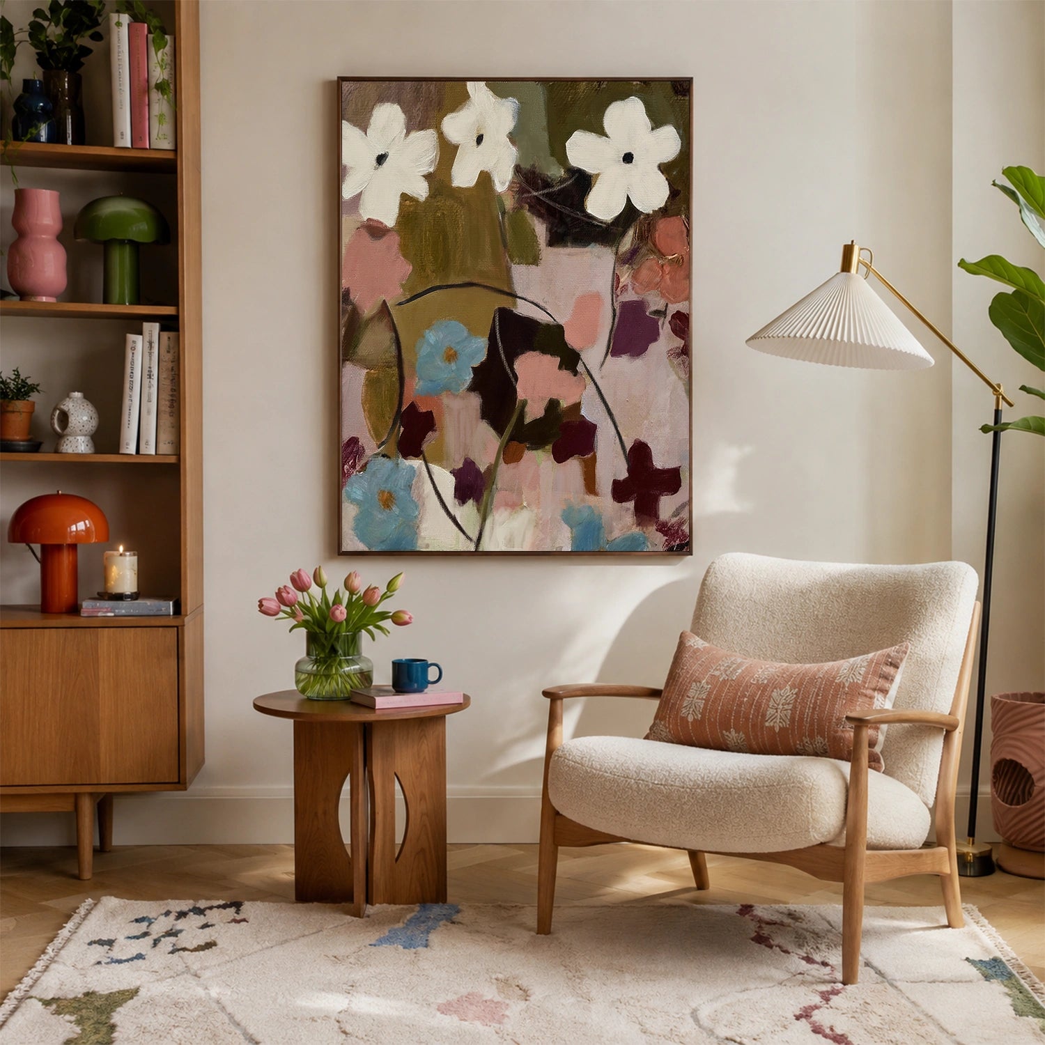 Abstract Flower Canvas Art #MF204