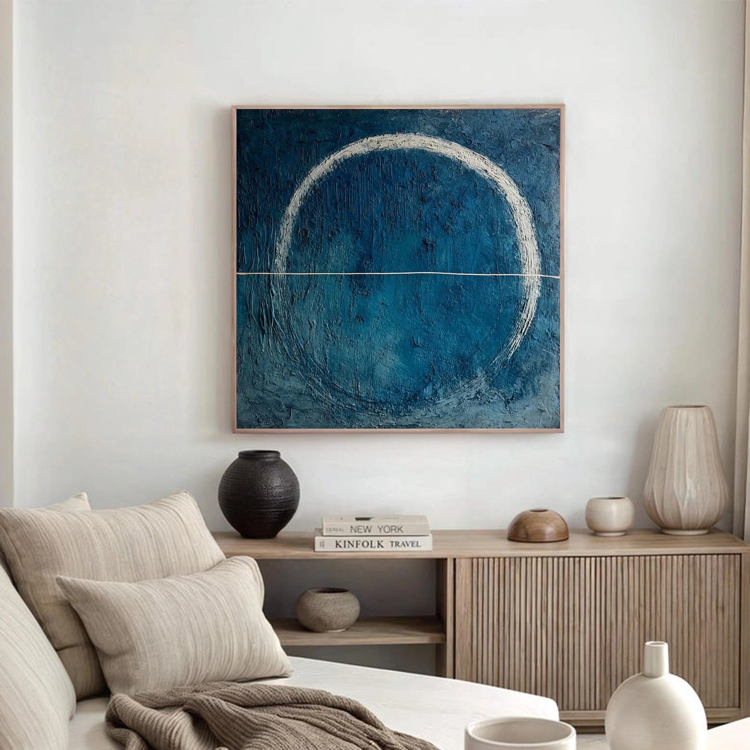 Blue Wabi Sabi Wall Art #VS216