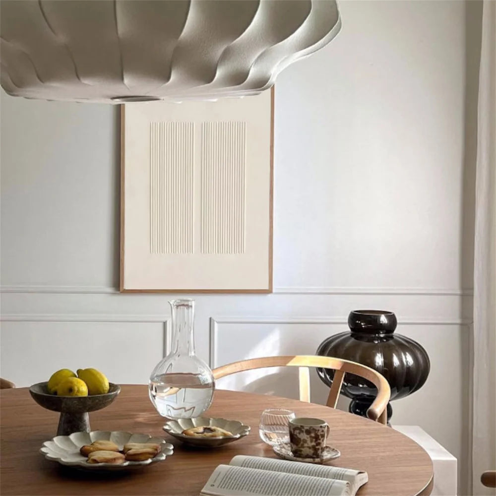 Beige and White Minimalist Textured Canvas Art #WM012