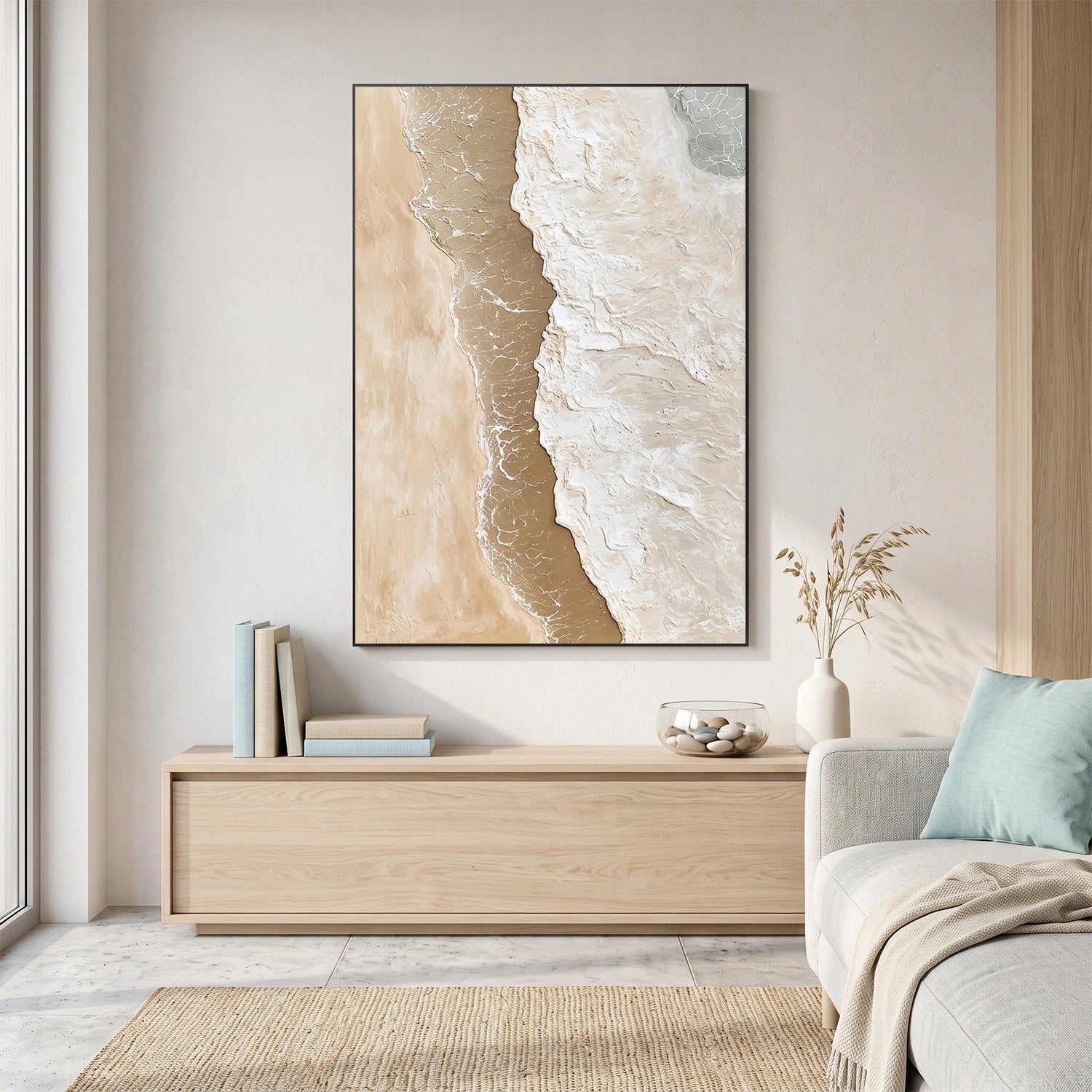 Abstract Ocean And Sky Canvas Art #OC188