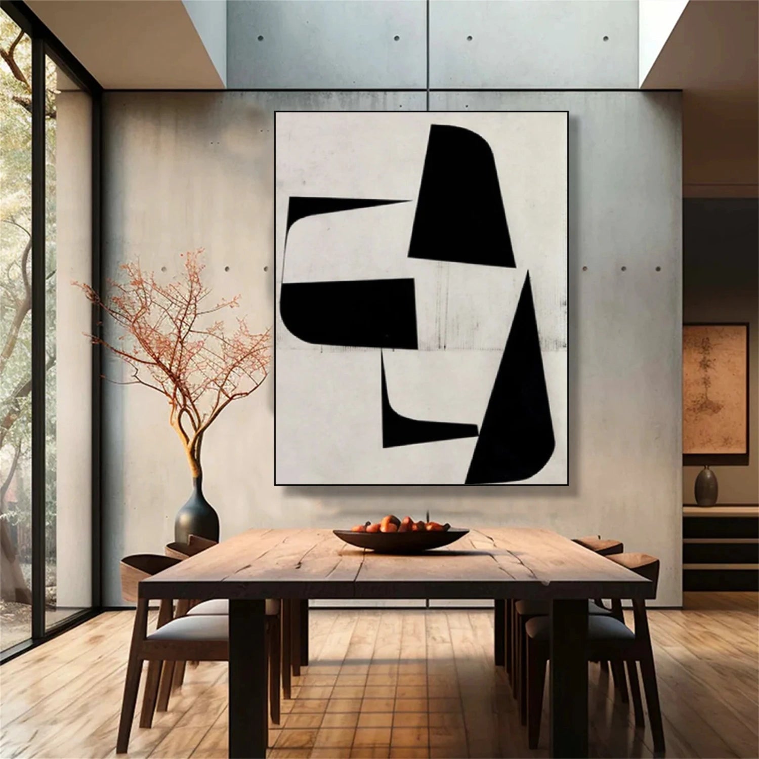 Black and White Minimalist Canvas Art #WZ099