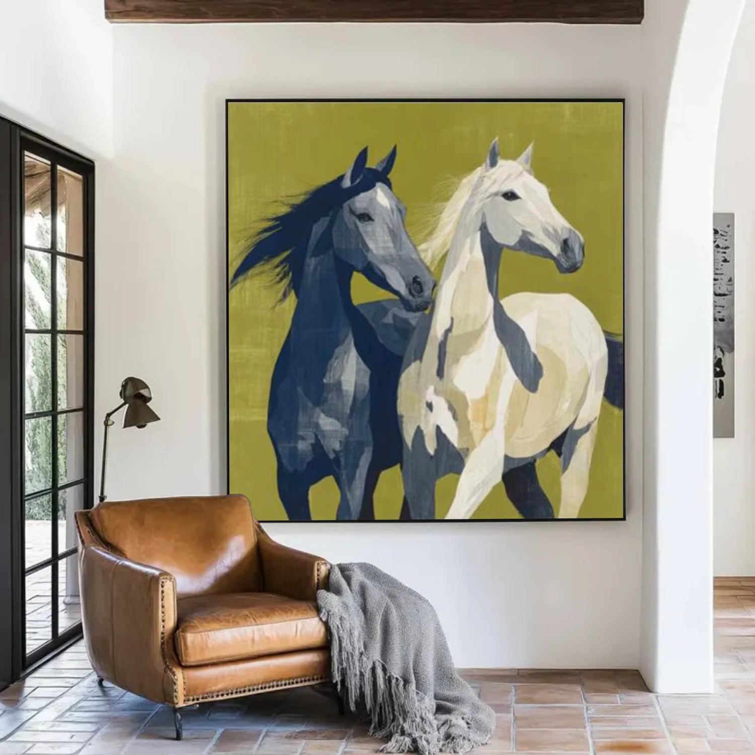 Abstract Animal Horse Canvas Art #DW083