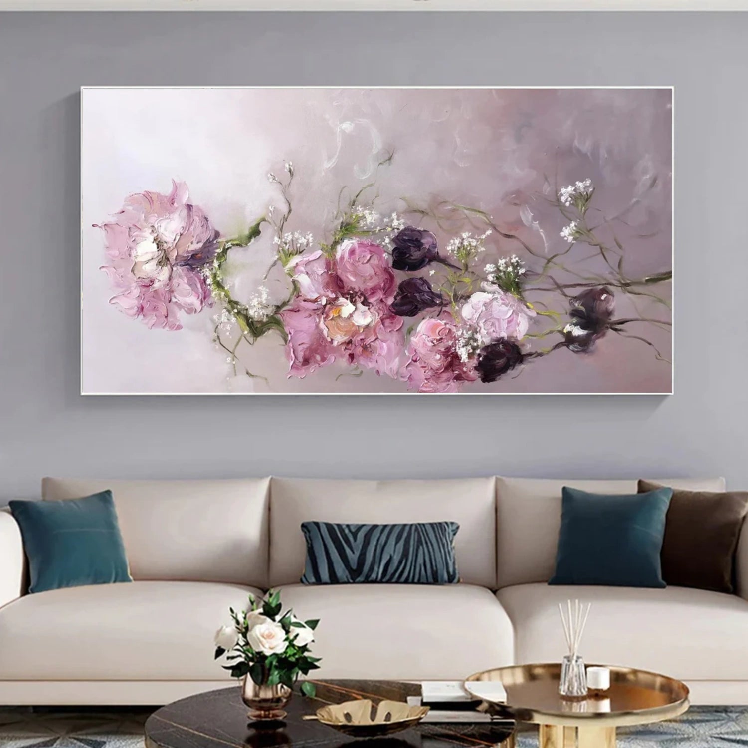 Abstract Flower And Tree Canvas Art #MF125