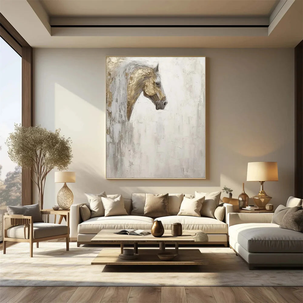 Abstract Animal Horse Canvas Art #DW016