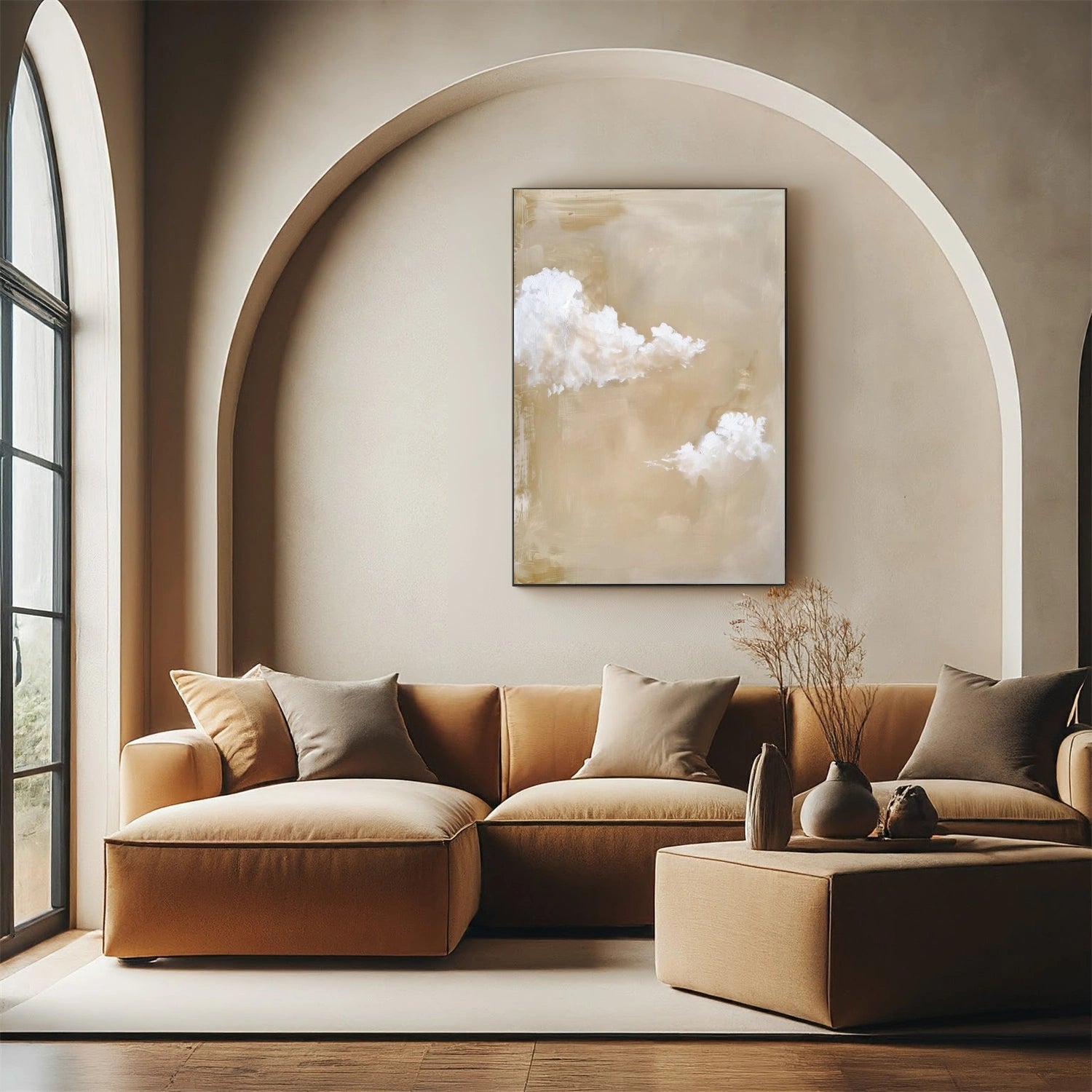 Minimalist Ocean And Sky Canvas Art #OC092