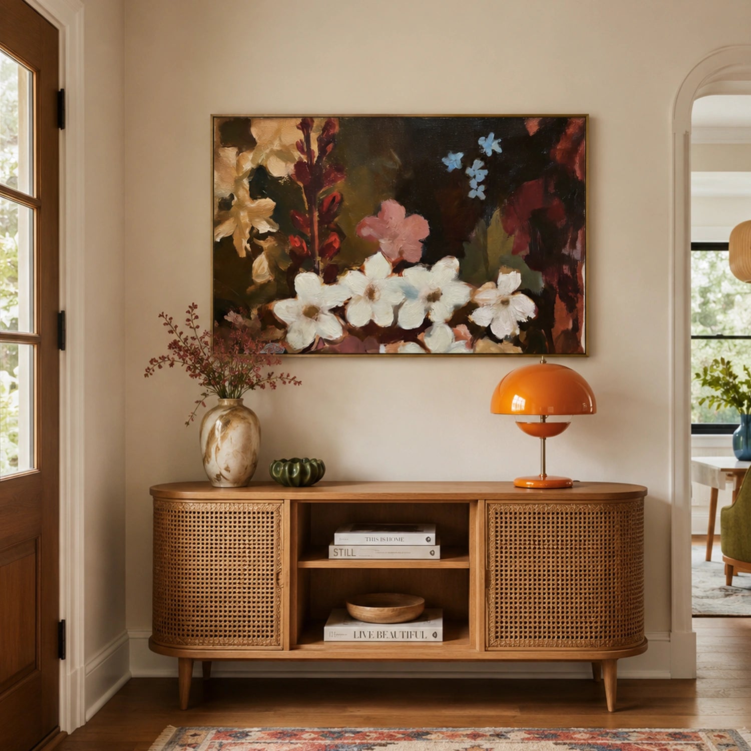 Abstract Flower Canvas Art #MF209