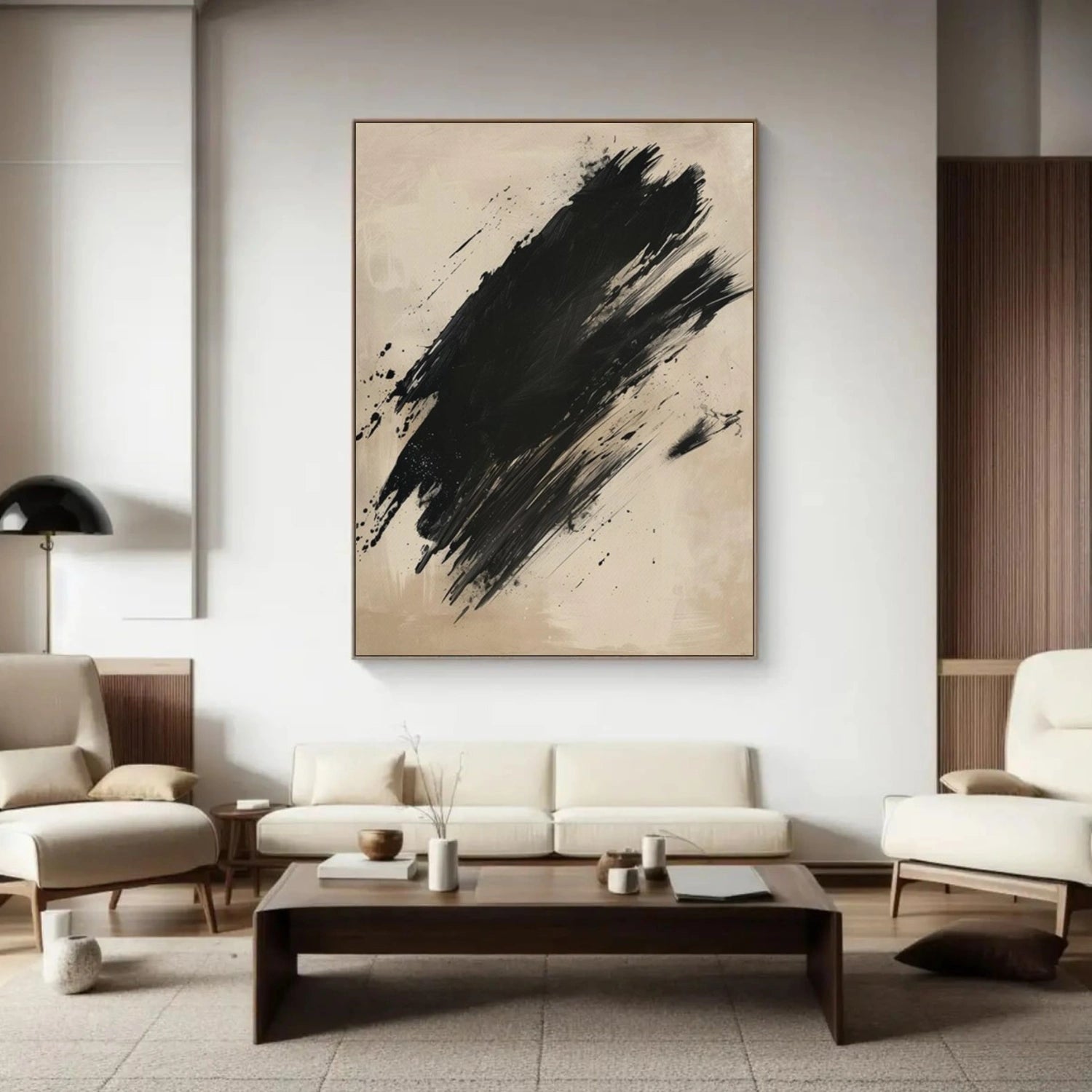 Black and Brown Abstract Wall Art #VA115