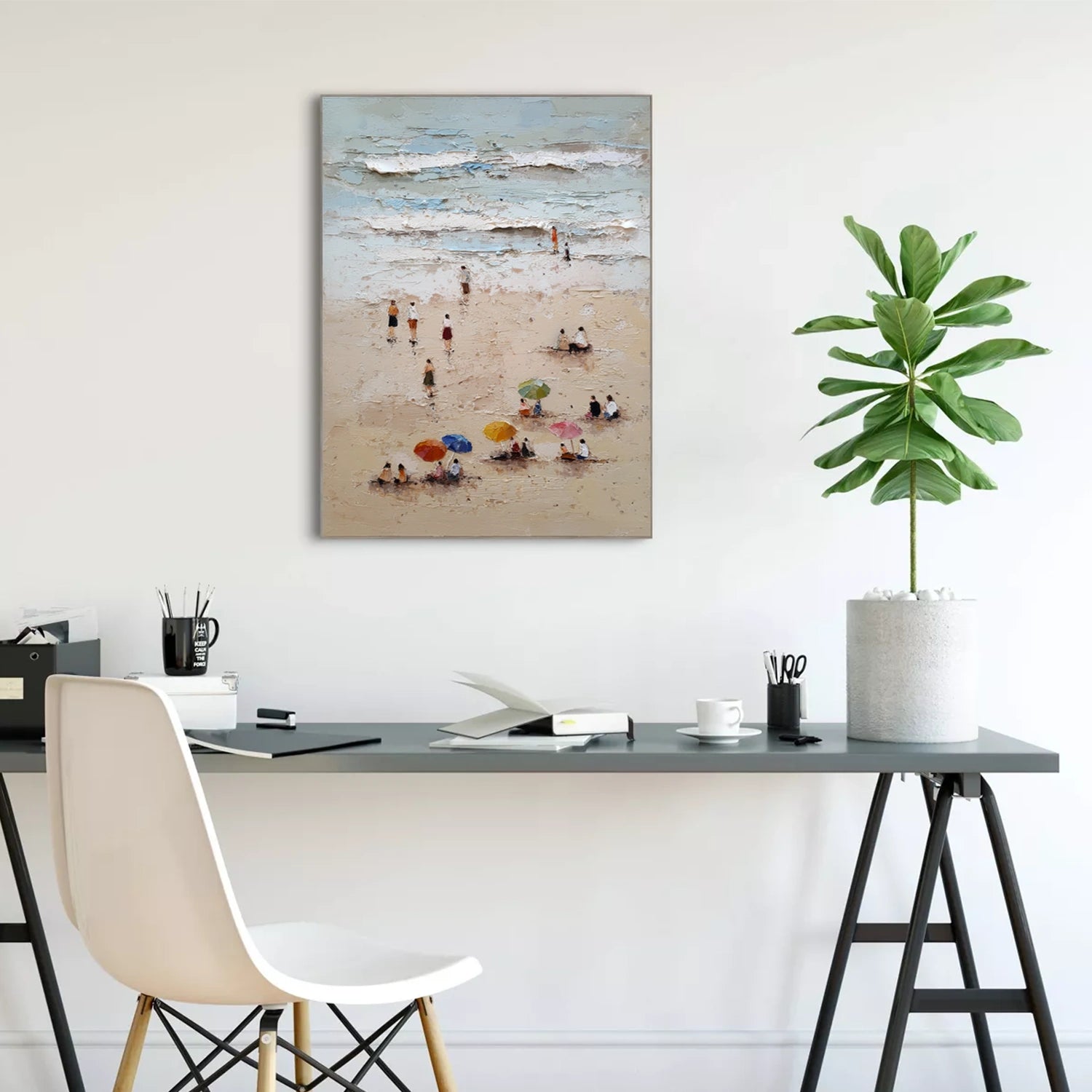 Abstract Ocean And Sky Canvas Art #OC181